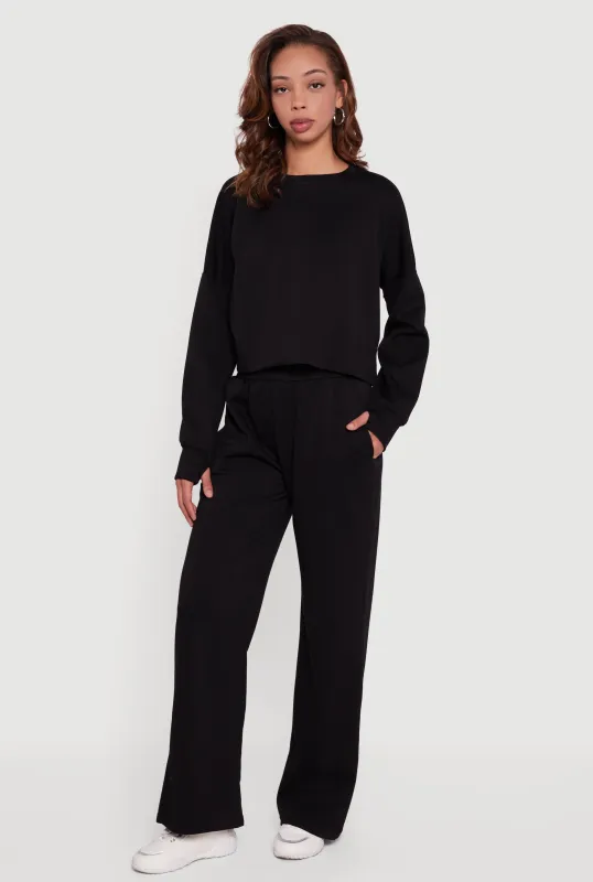 Pull On Wide Leg Sweatpants sold by Rainbow