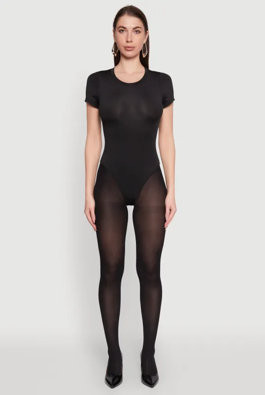 Short Sleeve Crew Neck Bodysuit sold by Rainbow