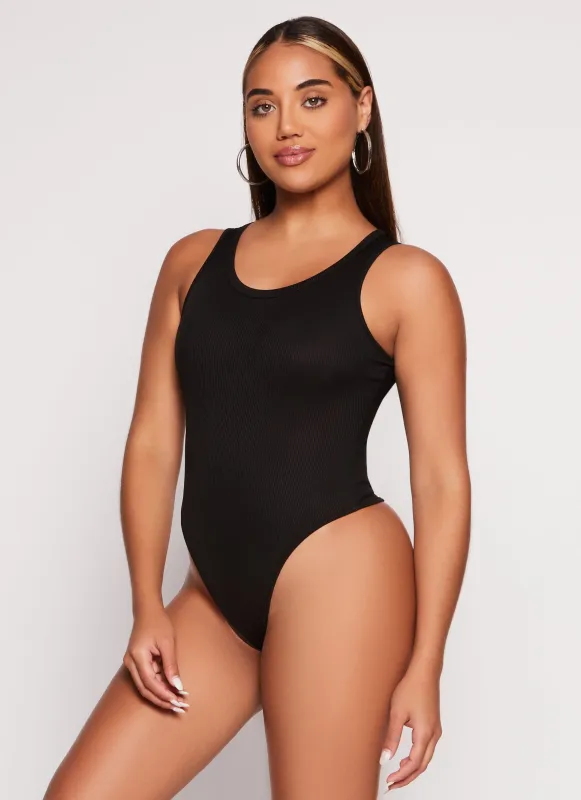 Ribbed Scoop Neck Bodysuit sold by Rainbow