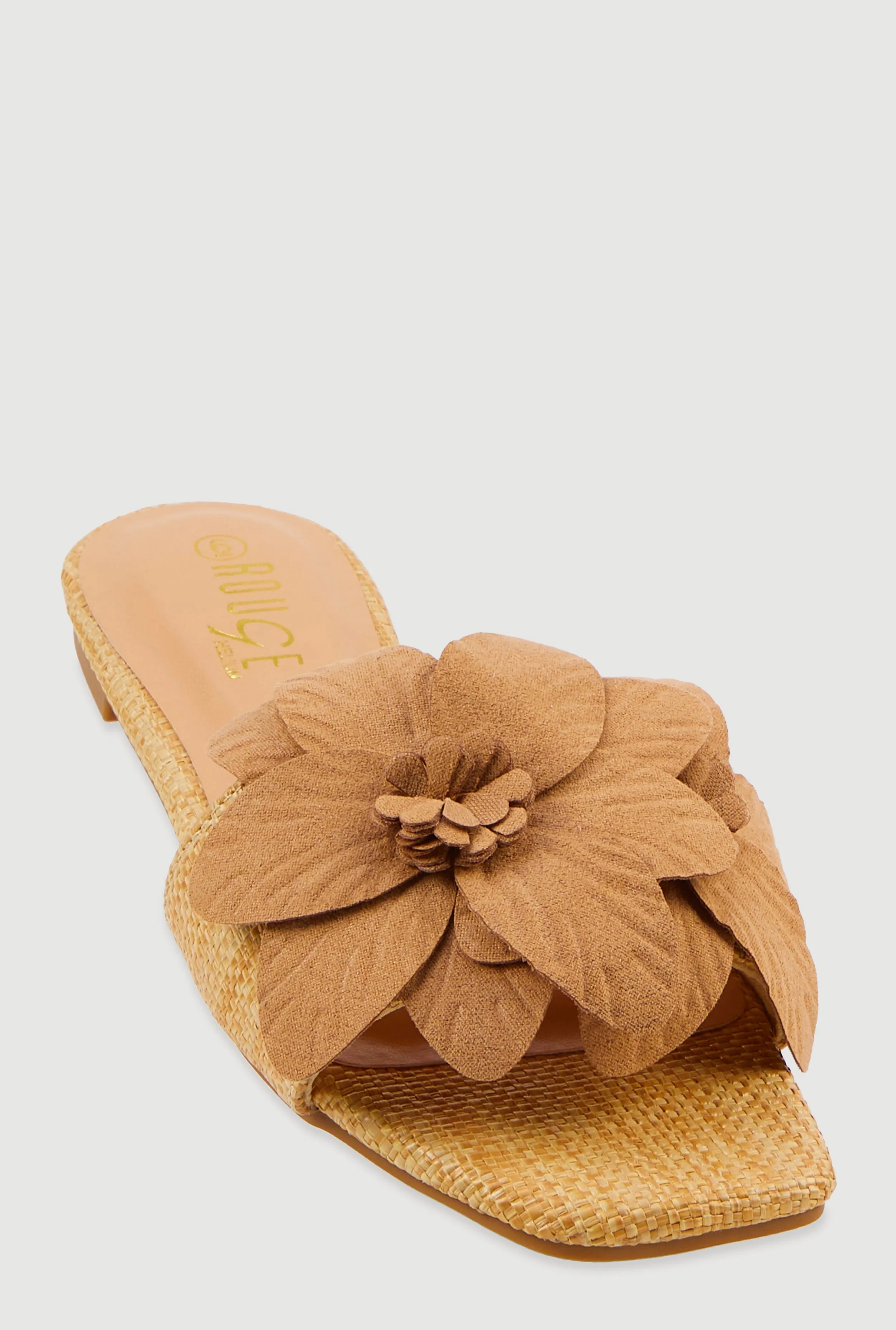 Floral Detail Flat Open Toe Sandals sold by Rainbow