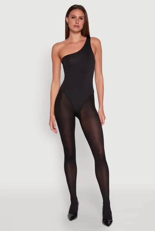Kalani One Shoulder Sleeveless Bodysuit sold by Rainbow