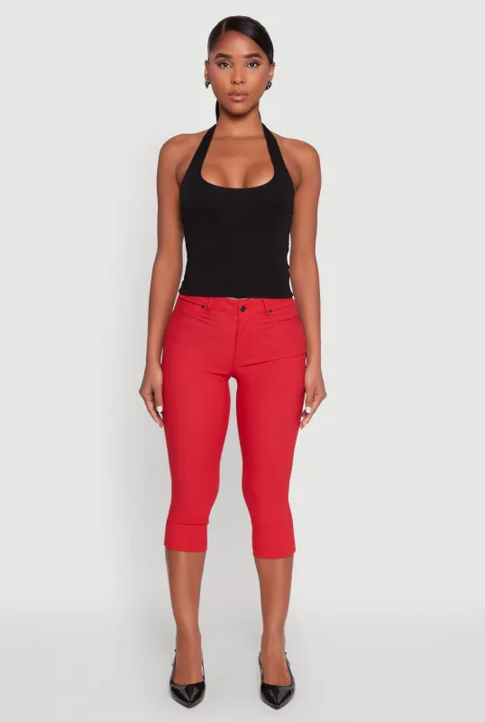 Square Neck Halter Cropped Tank Top sold by Rainbow