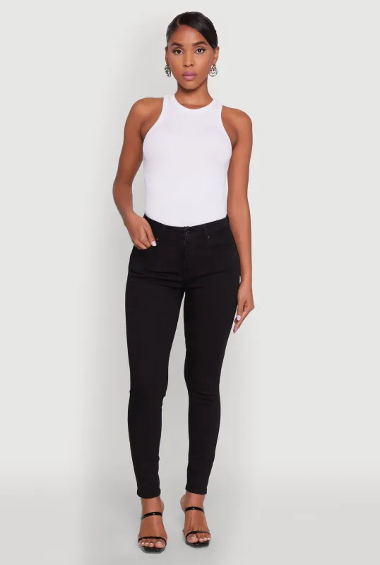 Mid Rise Booty Lift Skinny Jeans sold by Rainbow