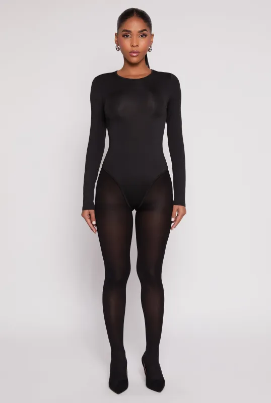 Alison Long Sleeve Crew Neck Bodysuit sold by Rainbow