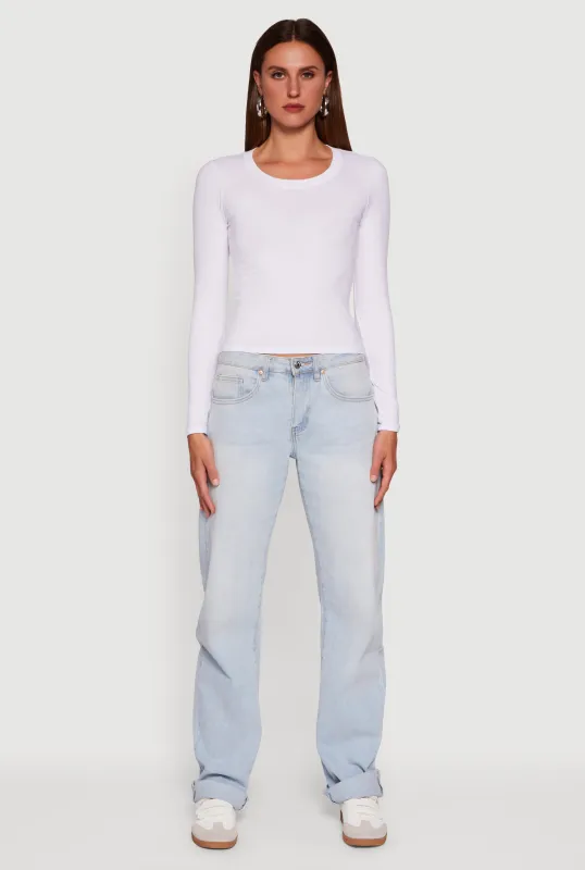 Classic Scoop Neck Long Sleeve Tee sold by Rainbow