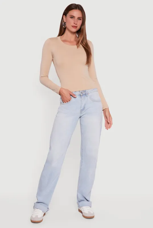 Classic Scoop Neck Long Sleeve Tee sold by Rainbow