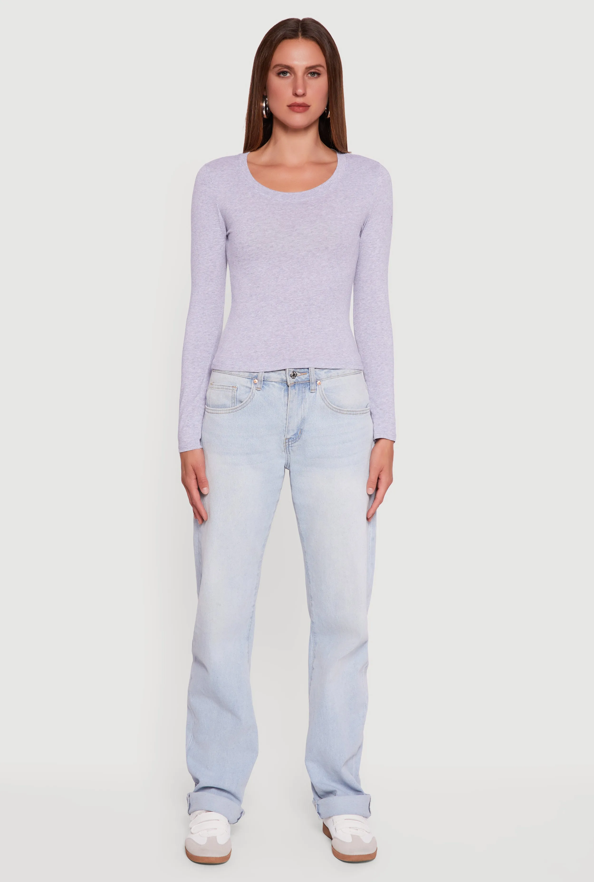 Classic Scoop Neck Long Sleeve Tee sold by Rainbow product image thumbnail 3