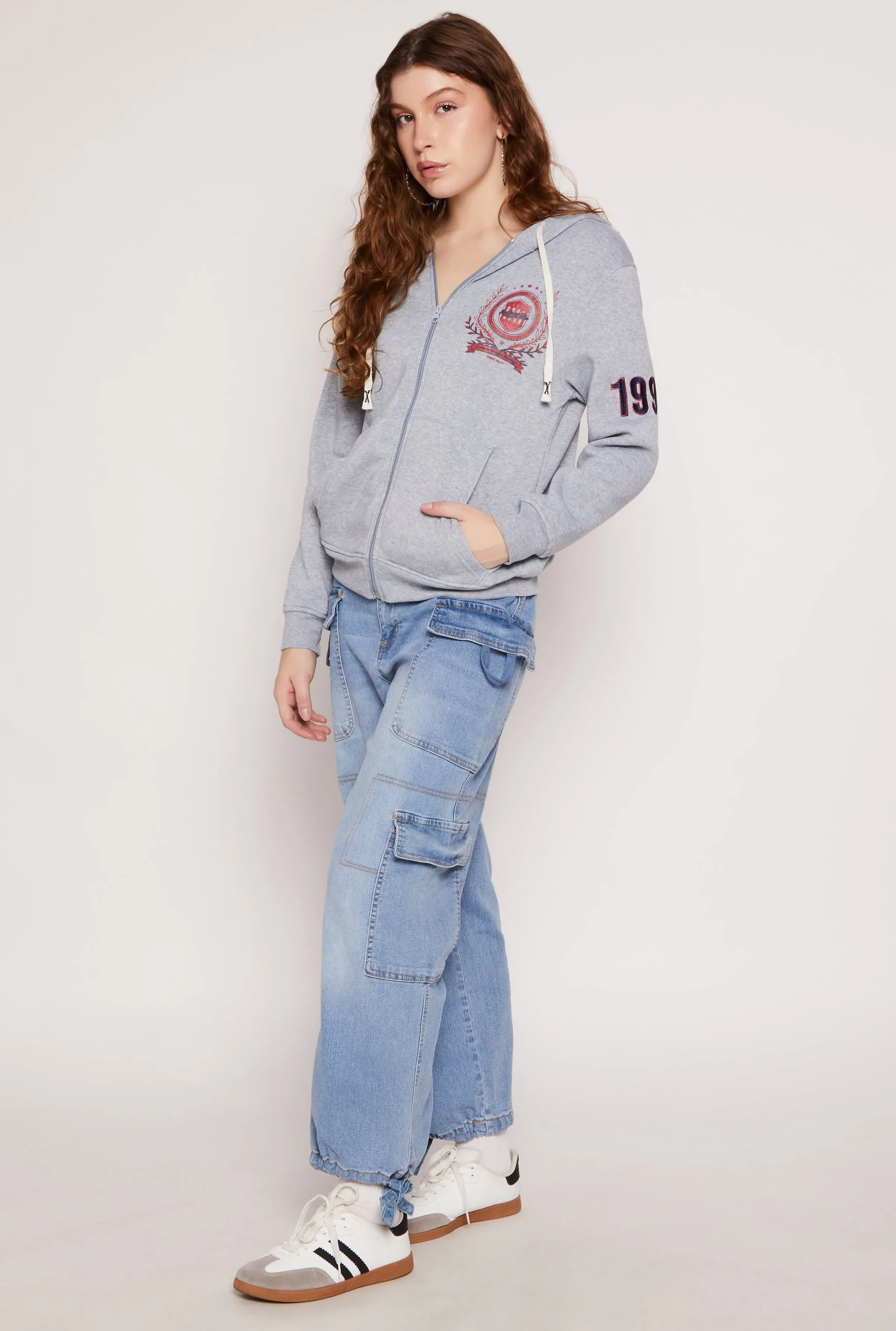 Decorative Stitch Drawstring Hem Cargo Joggers sold by Rainbow product image thumbnail 2