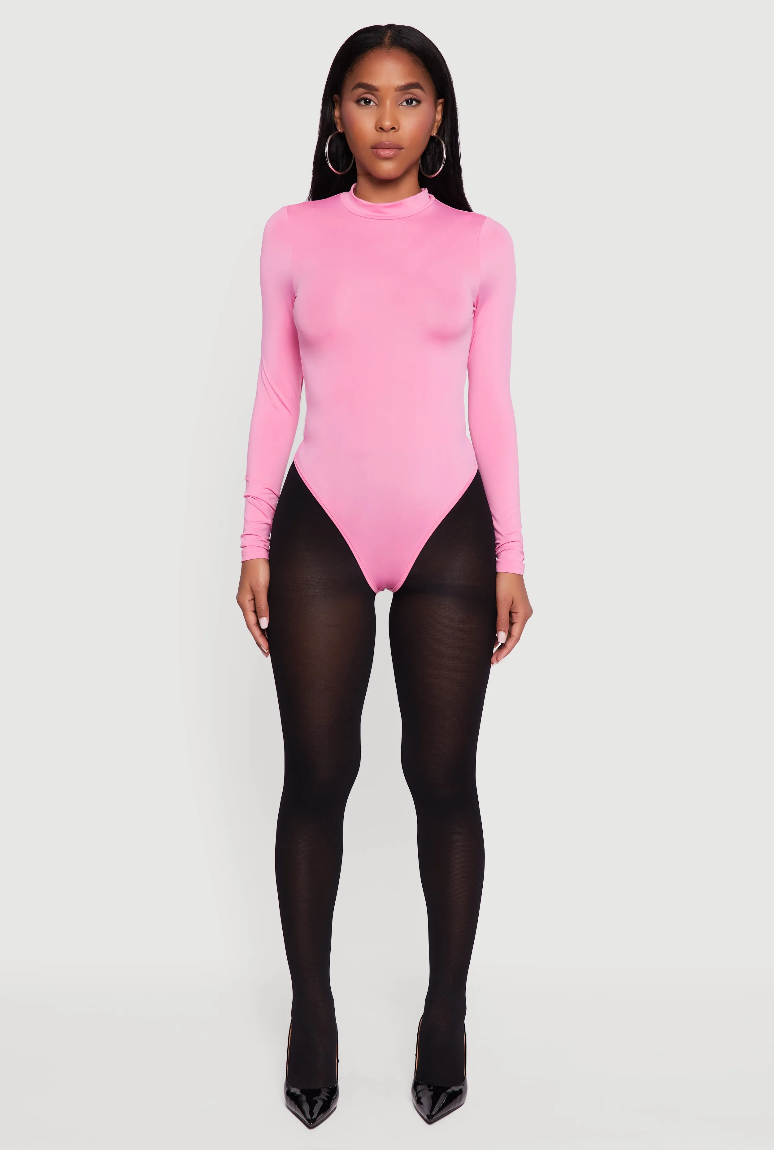 Aubrey Mock Neck Long Sleeve Bodysuit sold by Rainbow product image thumbnail 3