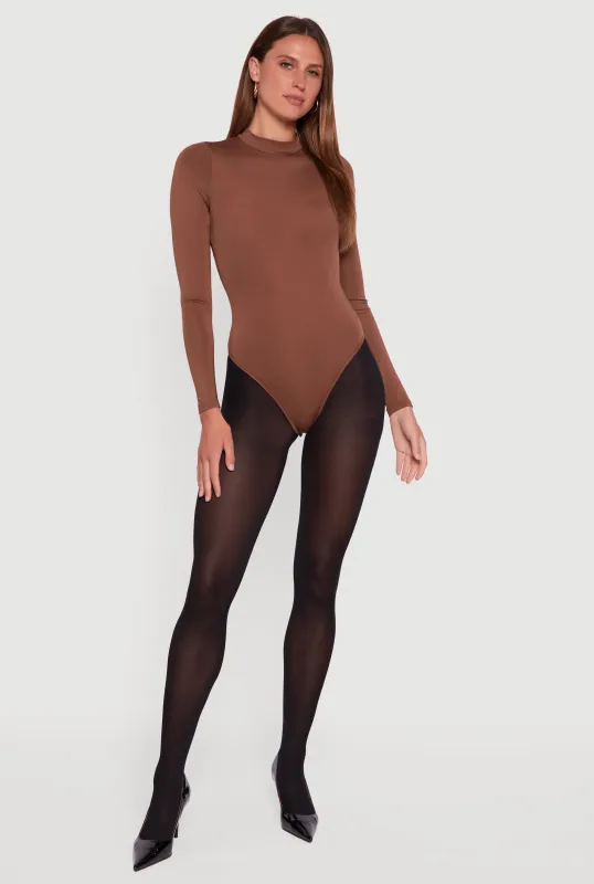 Aubrey Mock Neck Long Sleeve Bodysuit sold by Rainbow