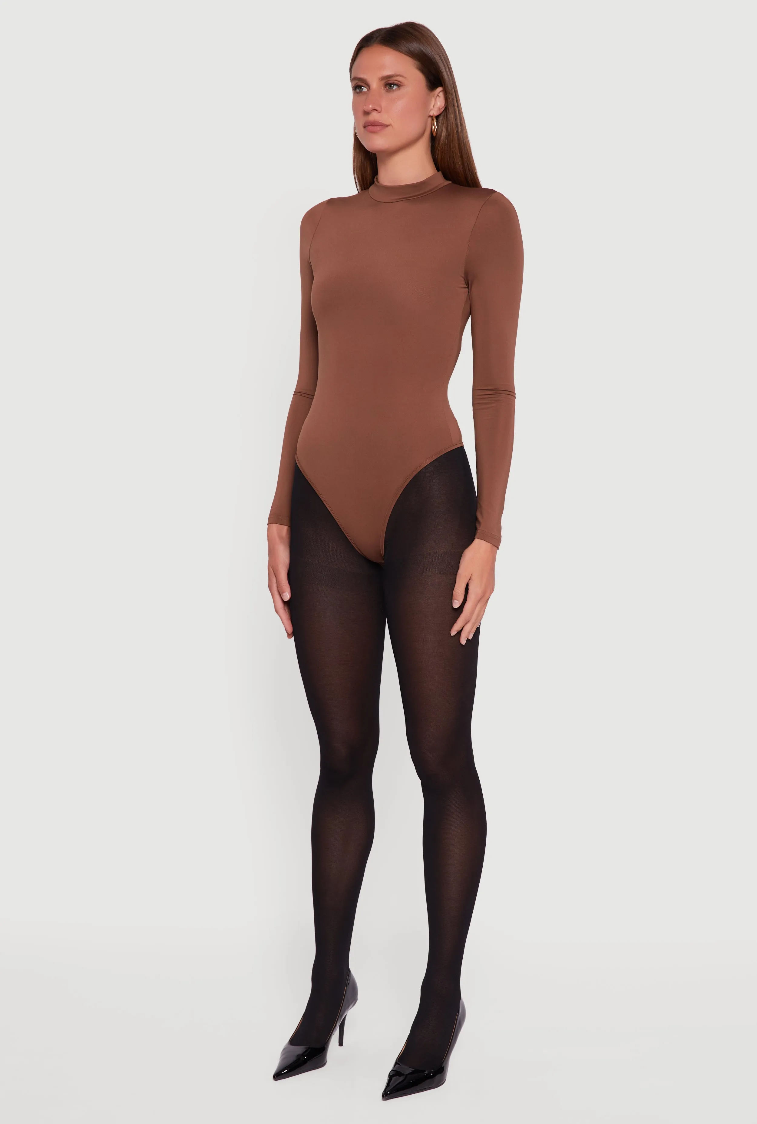 Aubrey Mock Neck Long Sleeve Bodysuit sold by Rainbow product image thumbnail 5