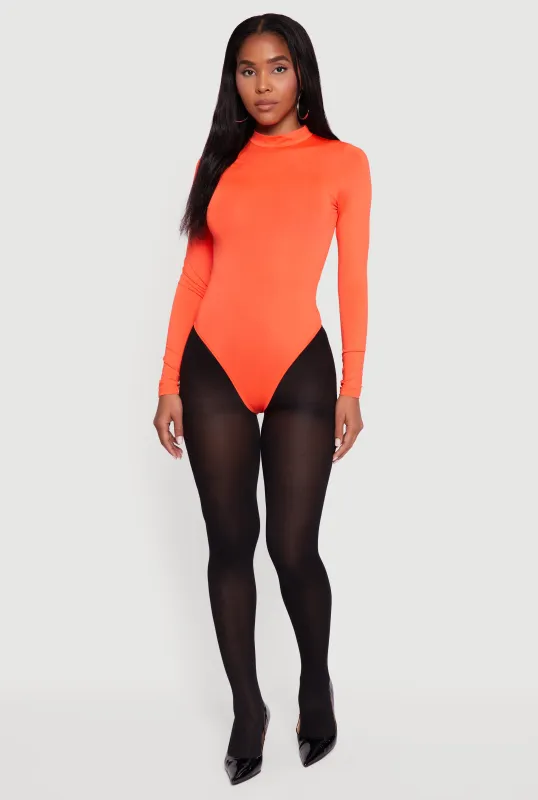 Aubrey Mock Neck Long Sleeve Bodysuit sold by Rainbow