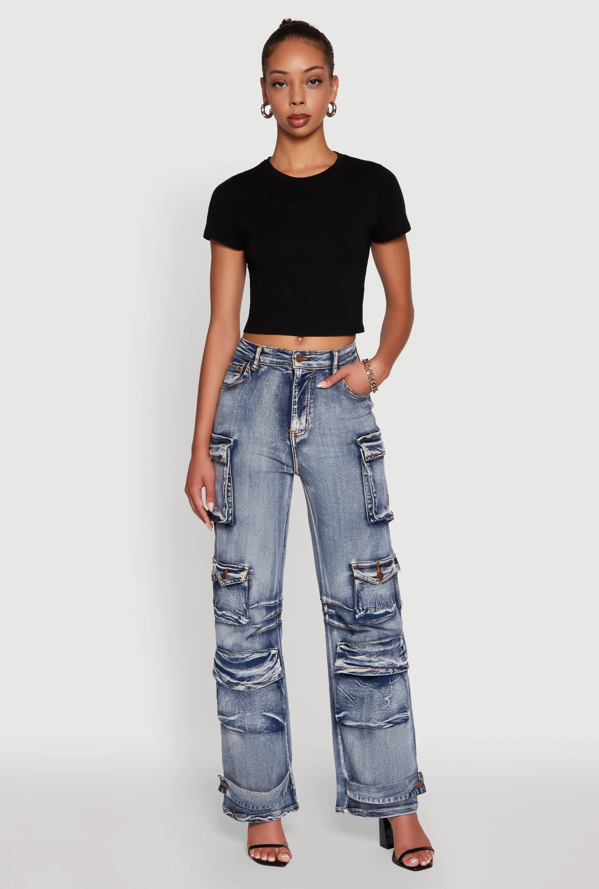 Selena Acid Wash Utility Jeans sold by Rainbow product image thumbnail 2