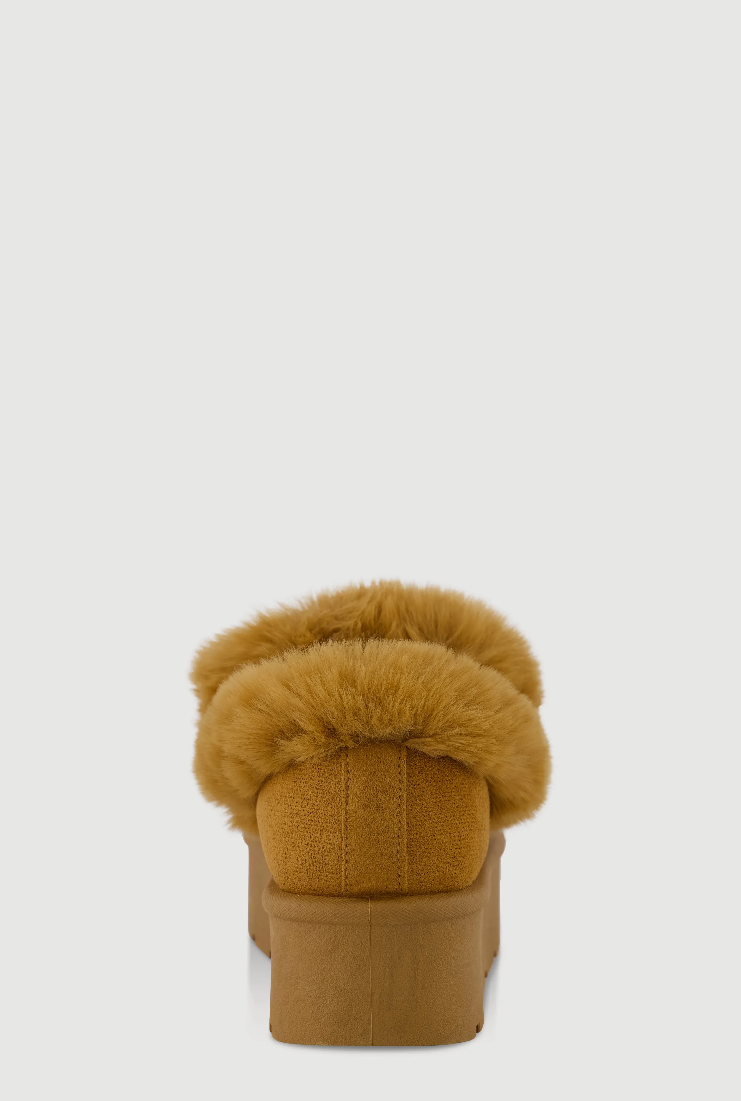 Embroidered Faux Fur Platform Ankle Booties sold by Rainbow product image thumbnail 3