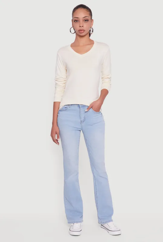 V-Neck Long Sleeve T-Shirt sold by Rainbow