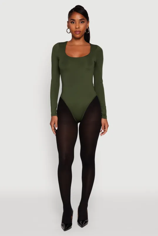 Clare Square Neck Long Sleeve Bodysuit sold by Rainbow