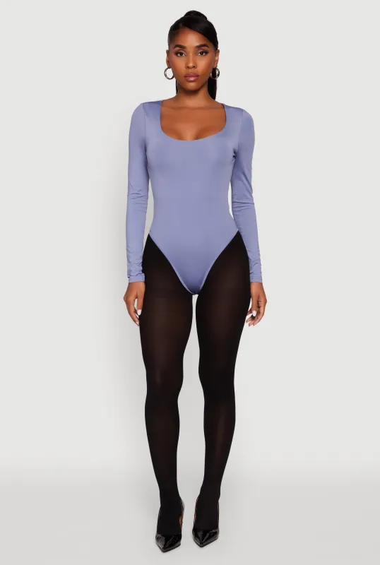 Clare Square Neck Long Sleeve Bodysuit sold by Rainbow