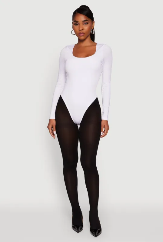 Clare Square Neck Long Sleeve Bodysuit sold by Rainbow