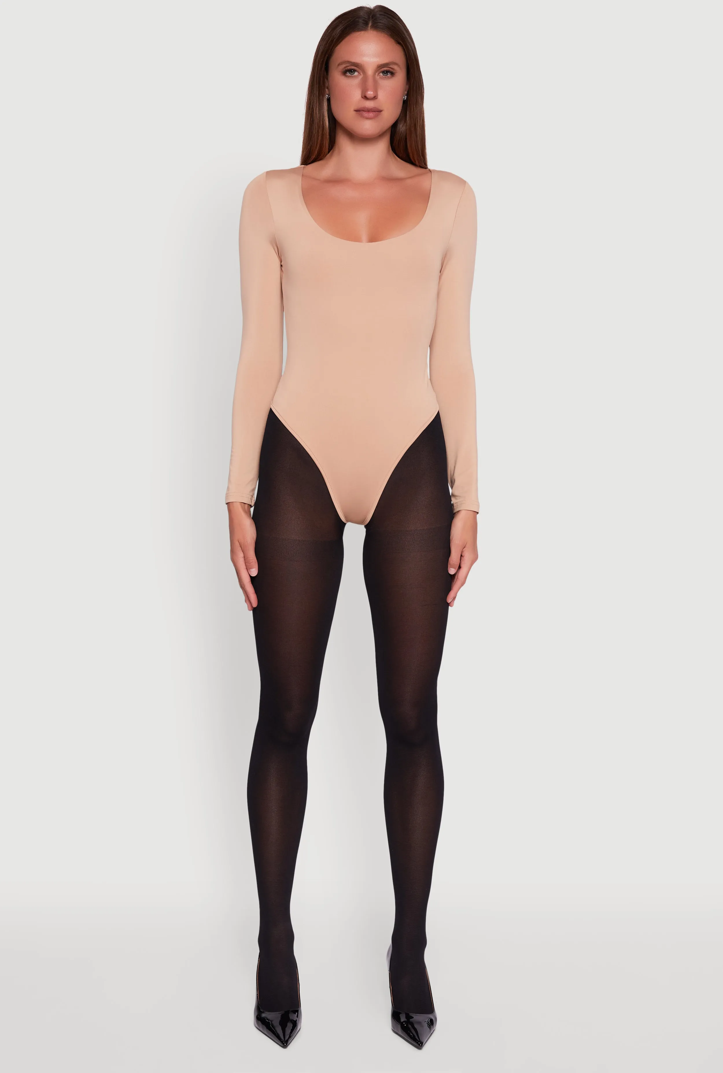 Clare Square Neck Long Sleeve Bodysuit sold by Rainbow product image thumbnail 3