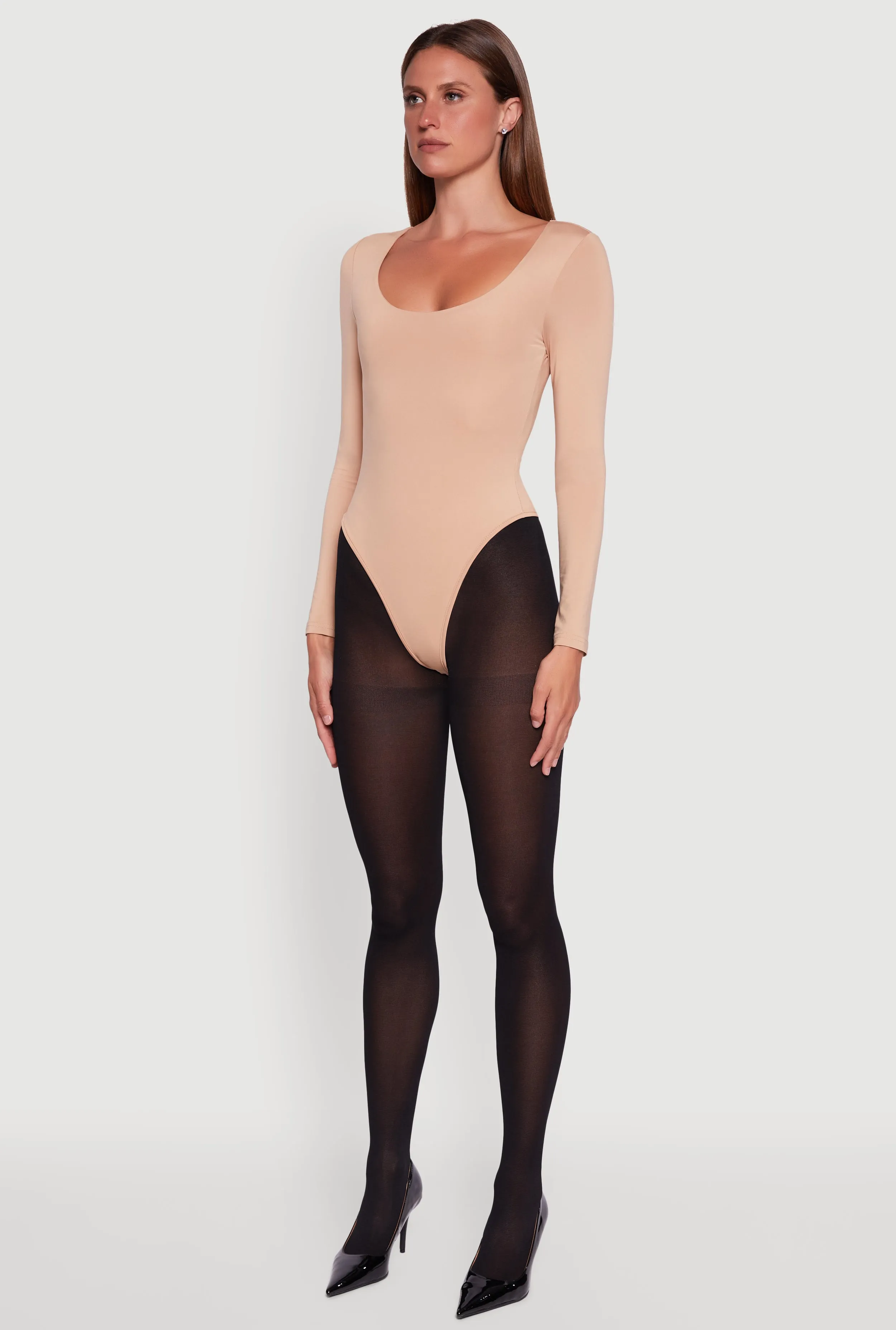 Clare Square Neck Long Sleeve Bodysuit sold by Rainbow product image thumbnail 5