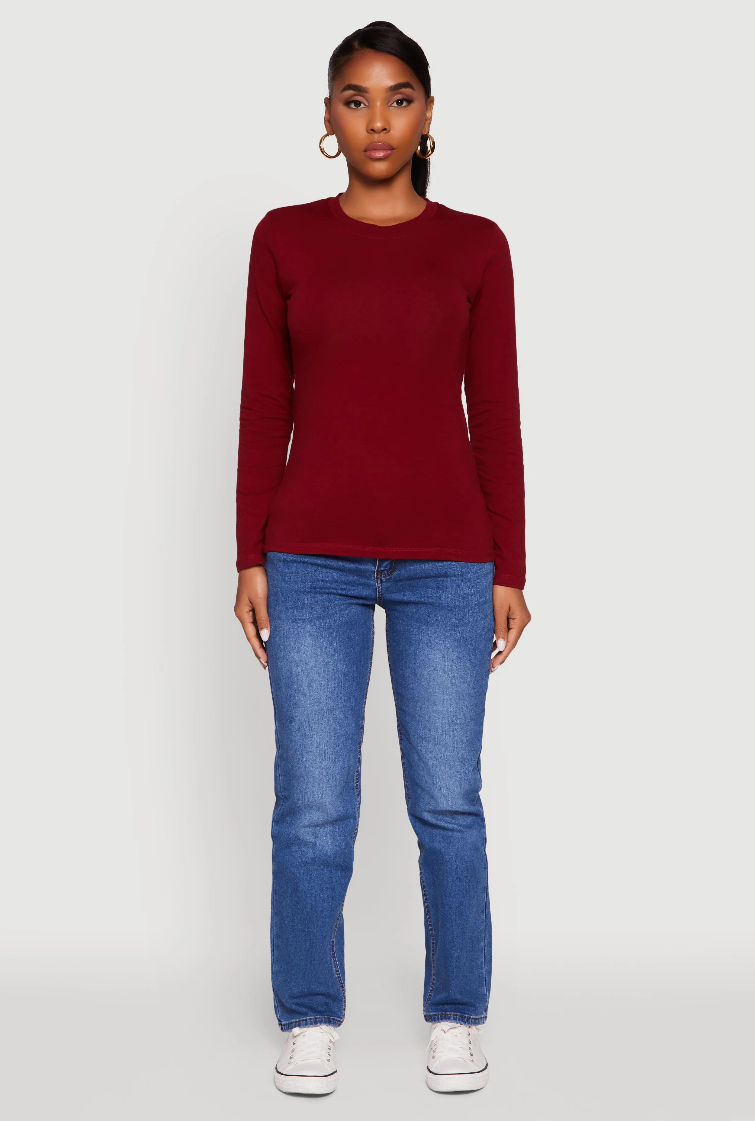 Crew Neck Long Sleeve T-Shirt sold by Rainbow product image thumbnail 3