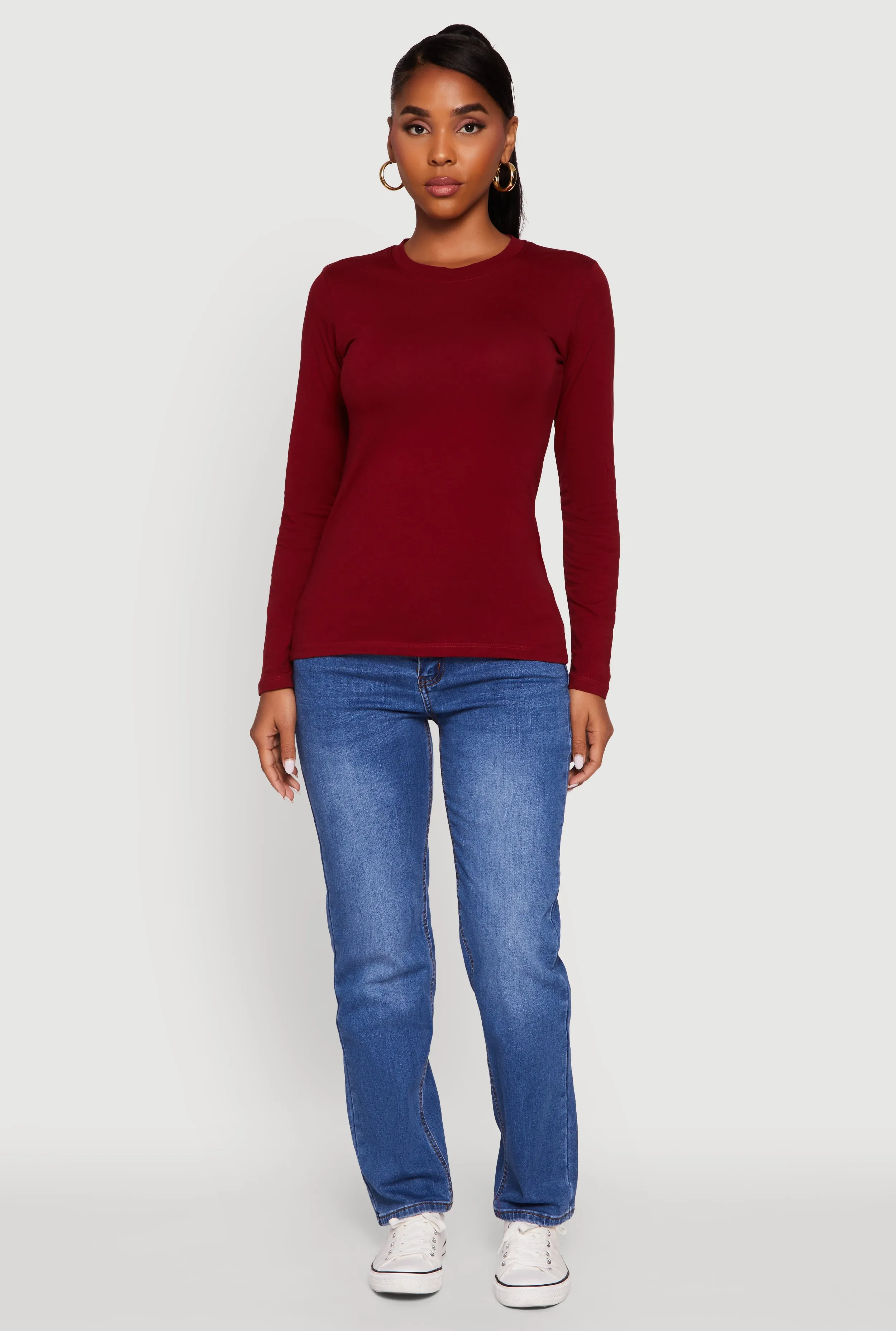 Crew Neck Long Sleeve T-Shirt sold by Rainbow