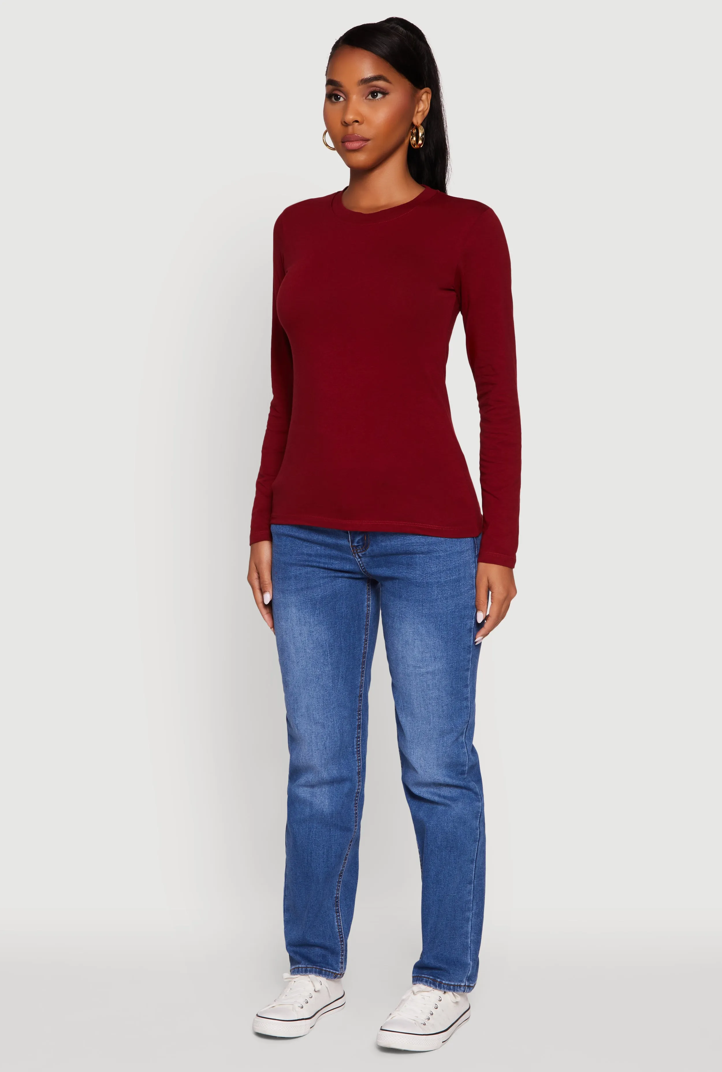 Crew Neck Long Sleeve T-Shirt sold by Rainbow product image thumbnail 5