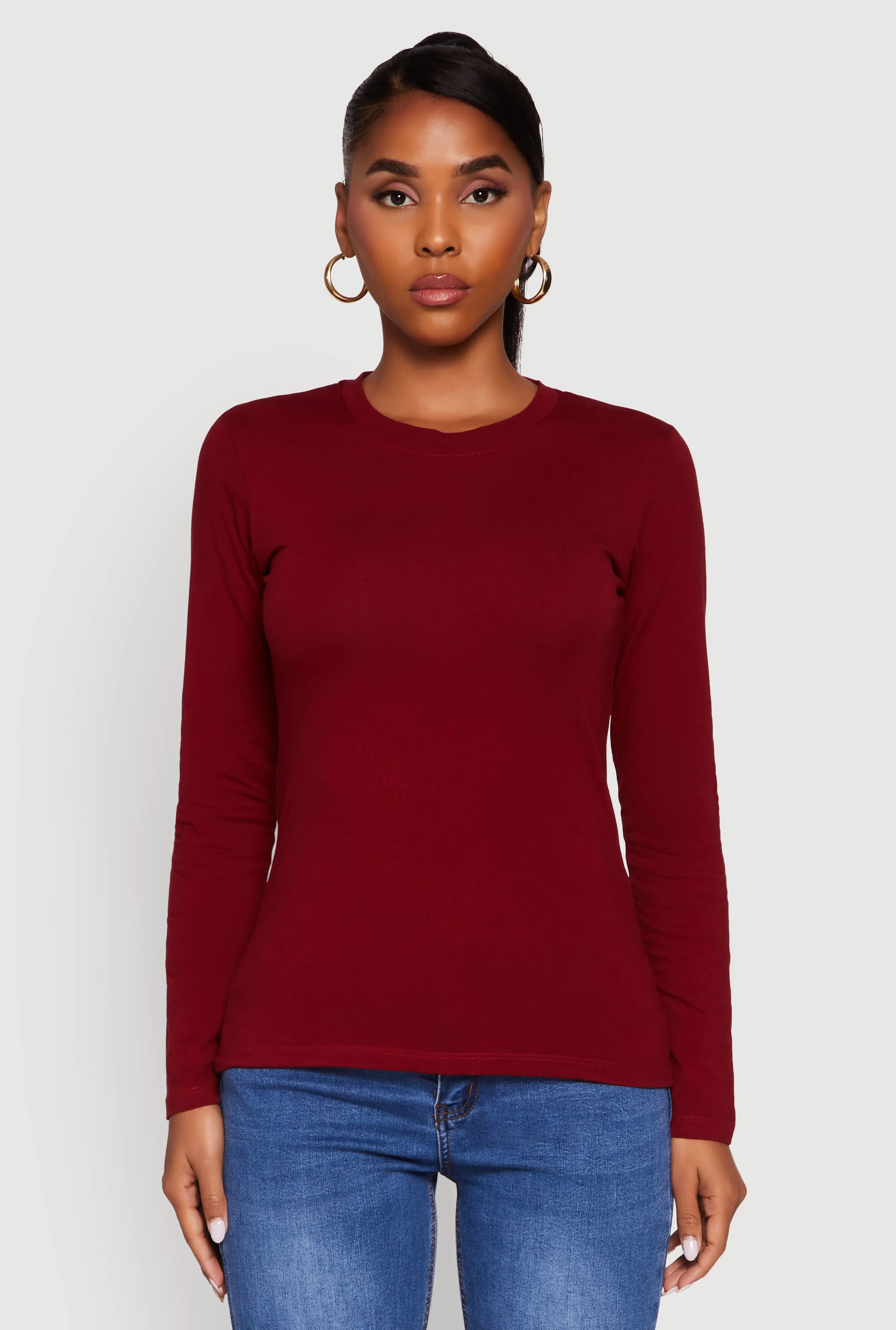 Crew Neck Long Sleeve T-Shirt sold by Rainbow product image thumbnail 2