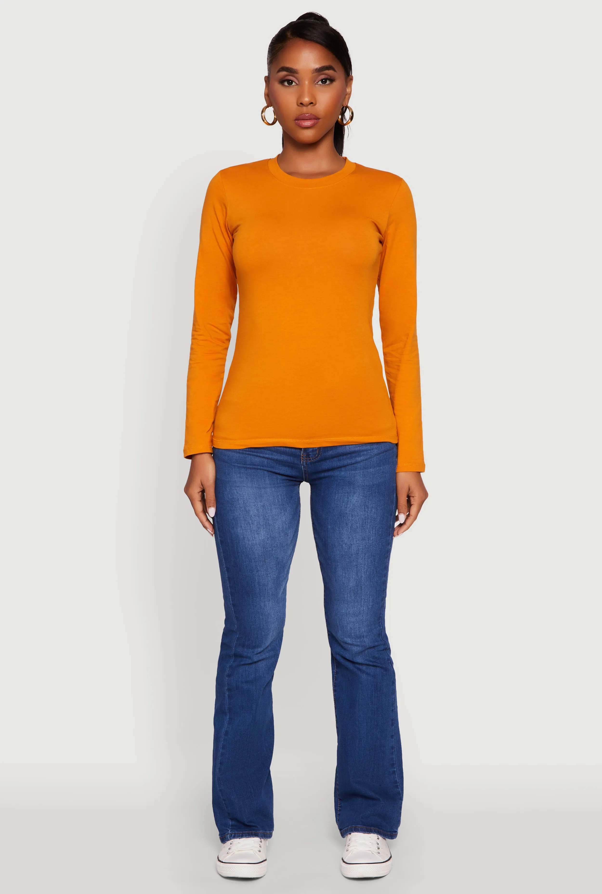 Crew Neck Long Sleeve T-Shirt sold by Rainbow product image thumbnail 3