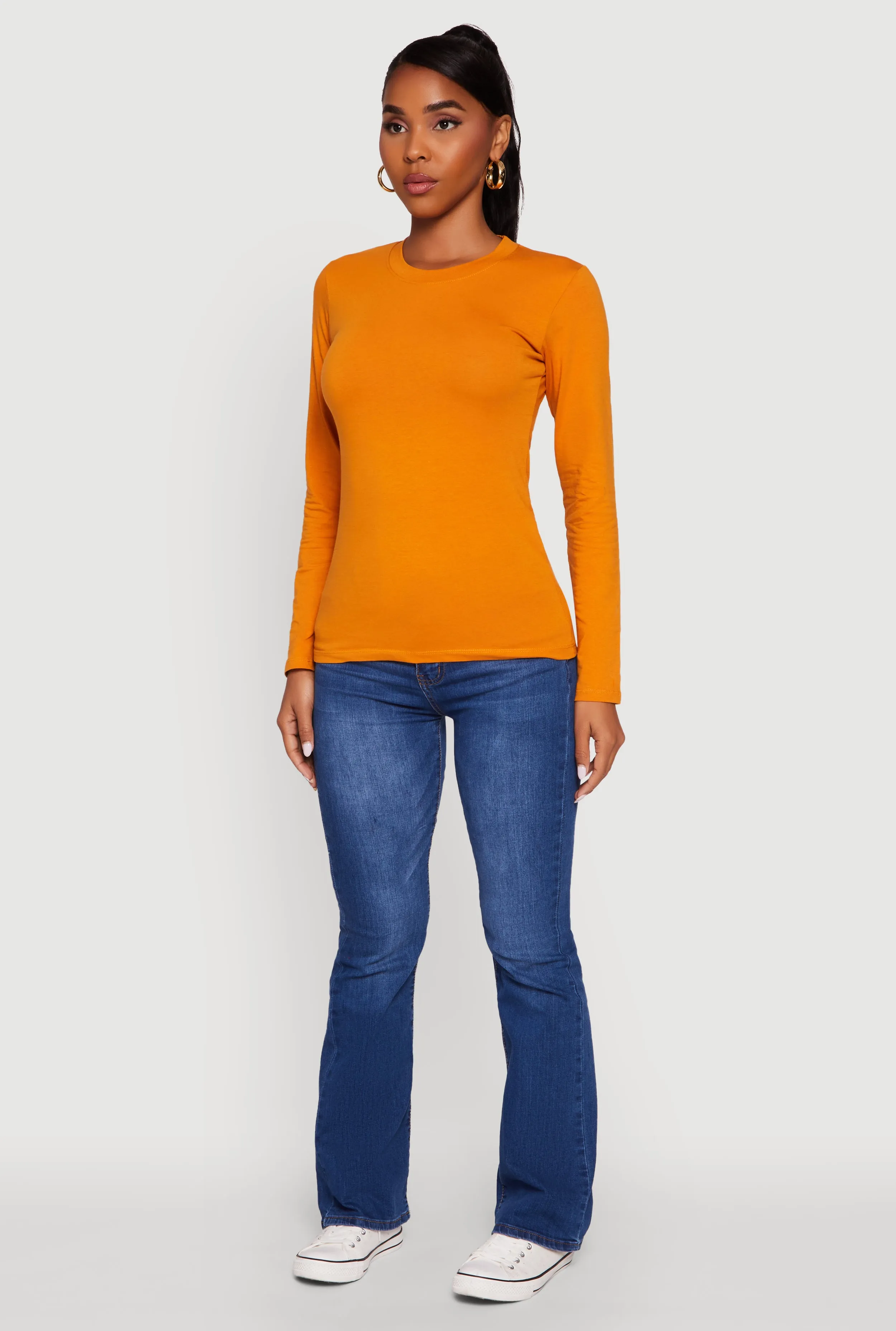 Crew Neck Long Sleeve T-Shirt sold by Rainbow product image thumbnail 5