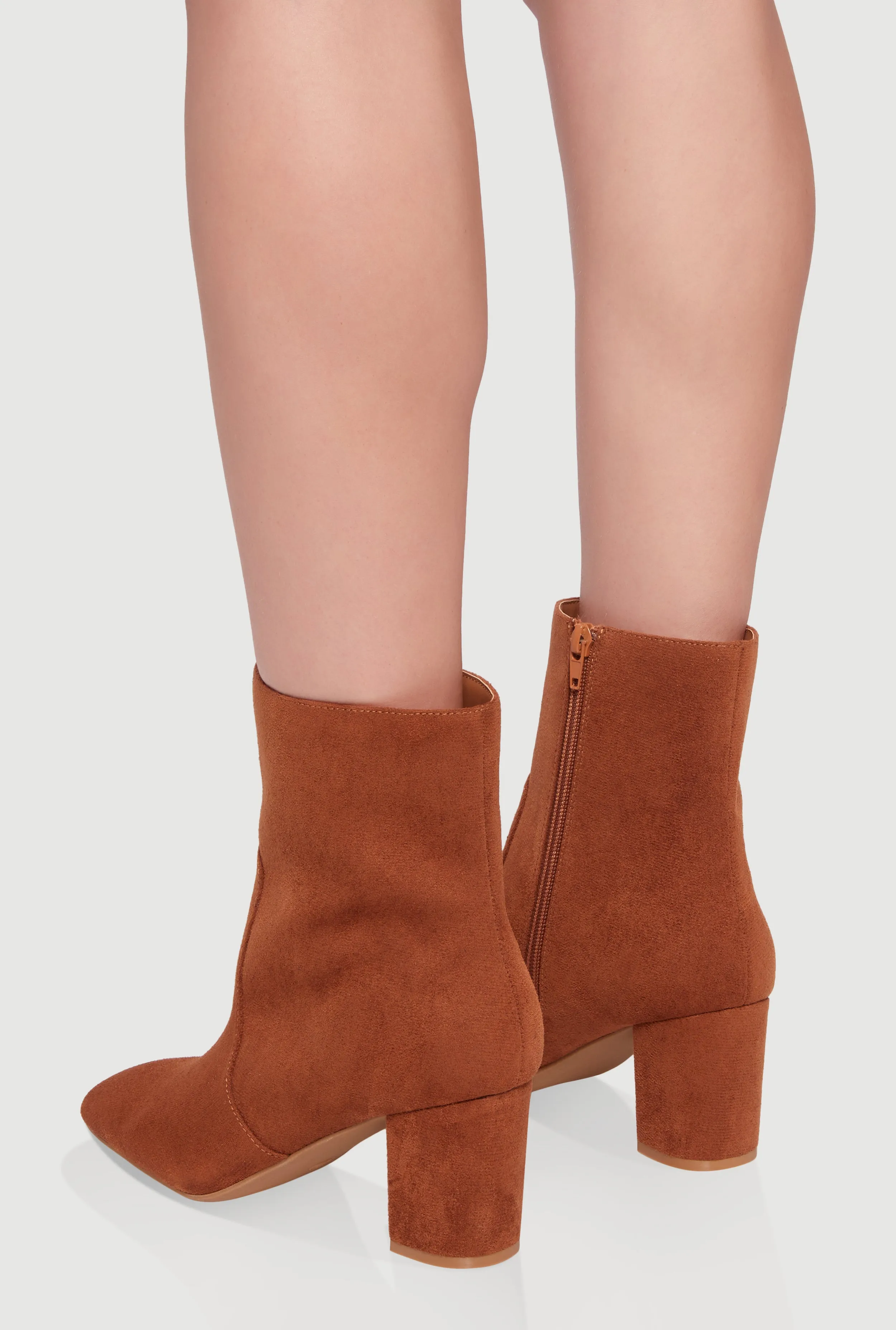 Almond Toe Block Heel Ankle Booties sold by Rainbow product image thumbnail 3