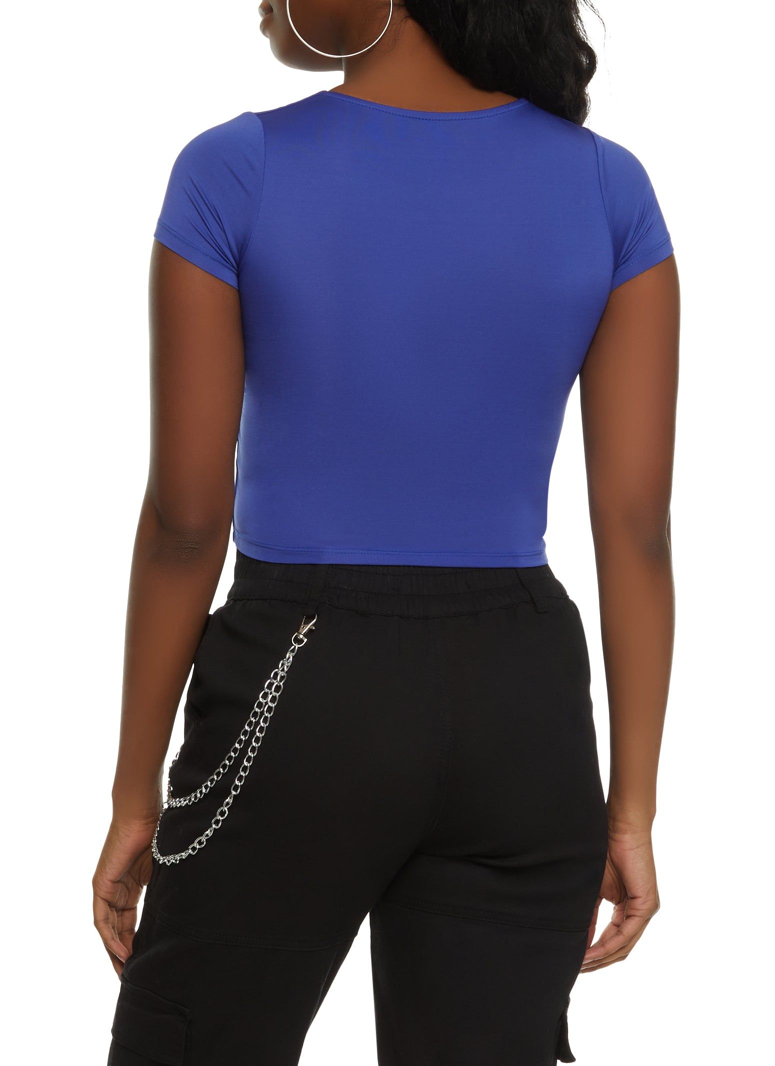 Seamless Double Layered Crew Neck Crop Top sold by Rainbow product image thumbnail 2