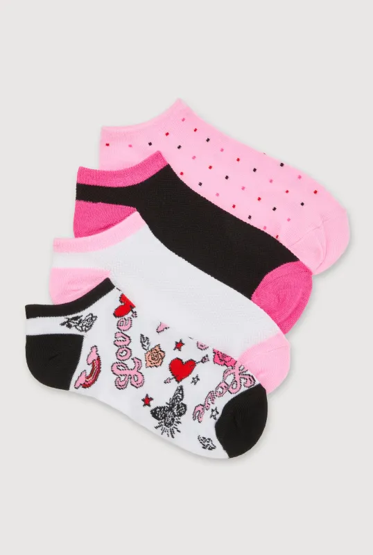 Printed Pattern Socks 4 Pack Size 9-11 sold by Rainbow