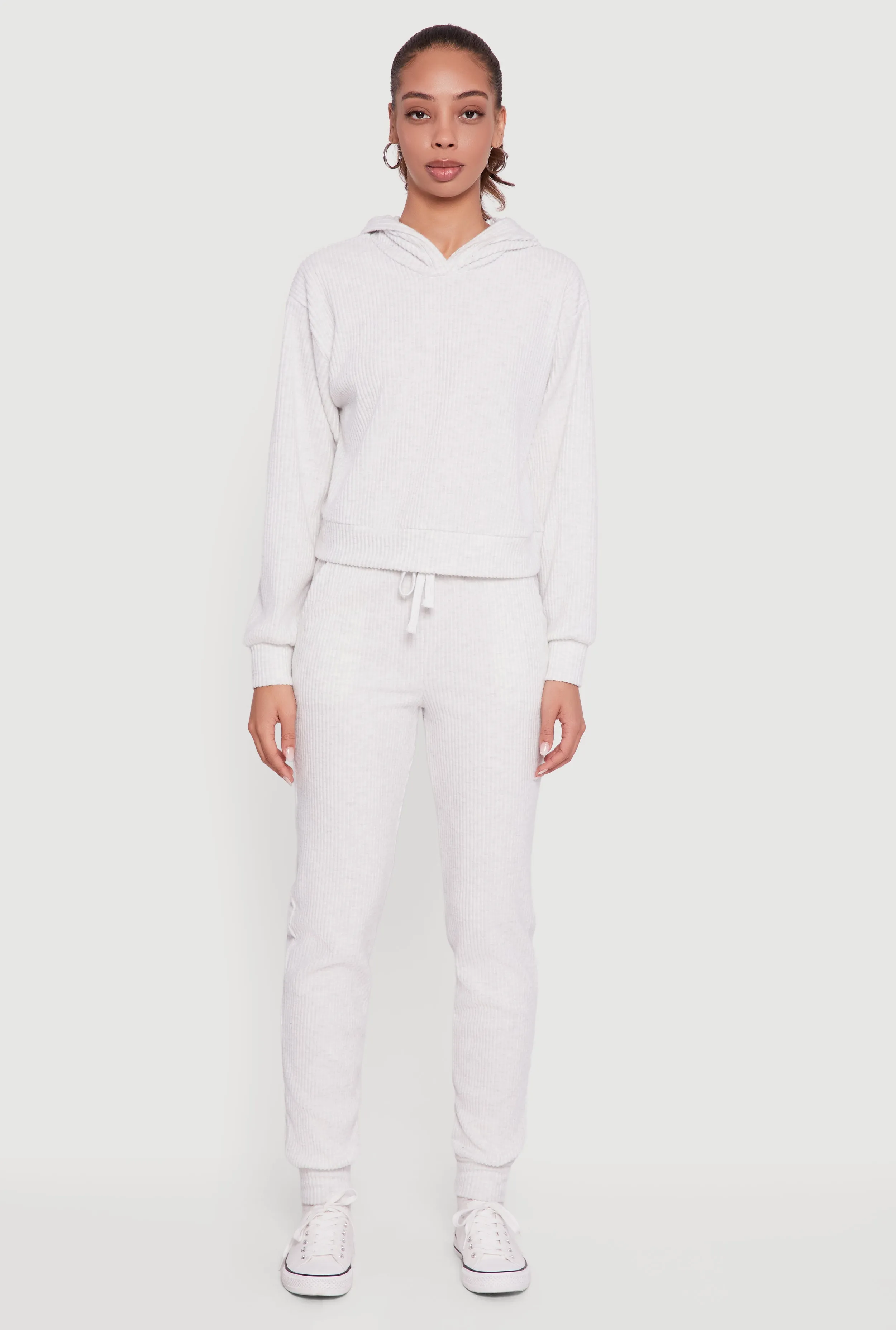 Brushed Rib Knit Drawstring Waist Joggers sold by Rainbow product image thumbnail 2