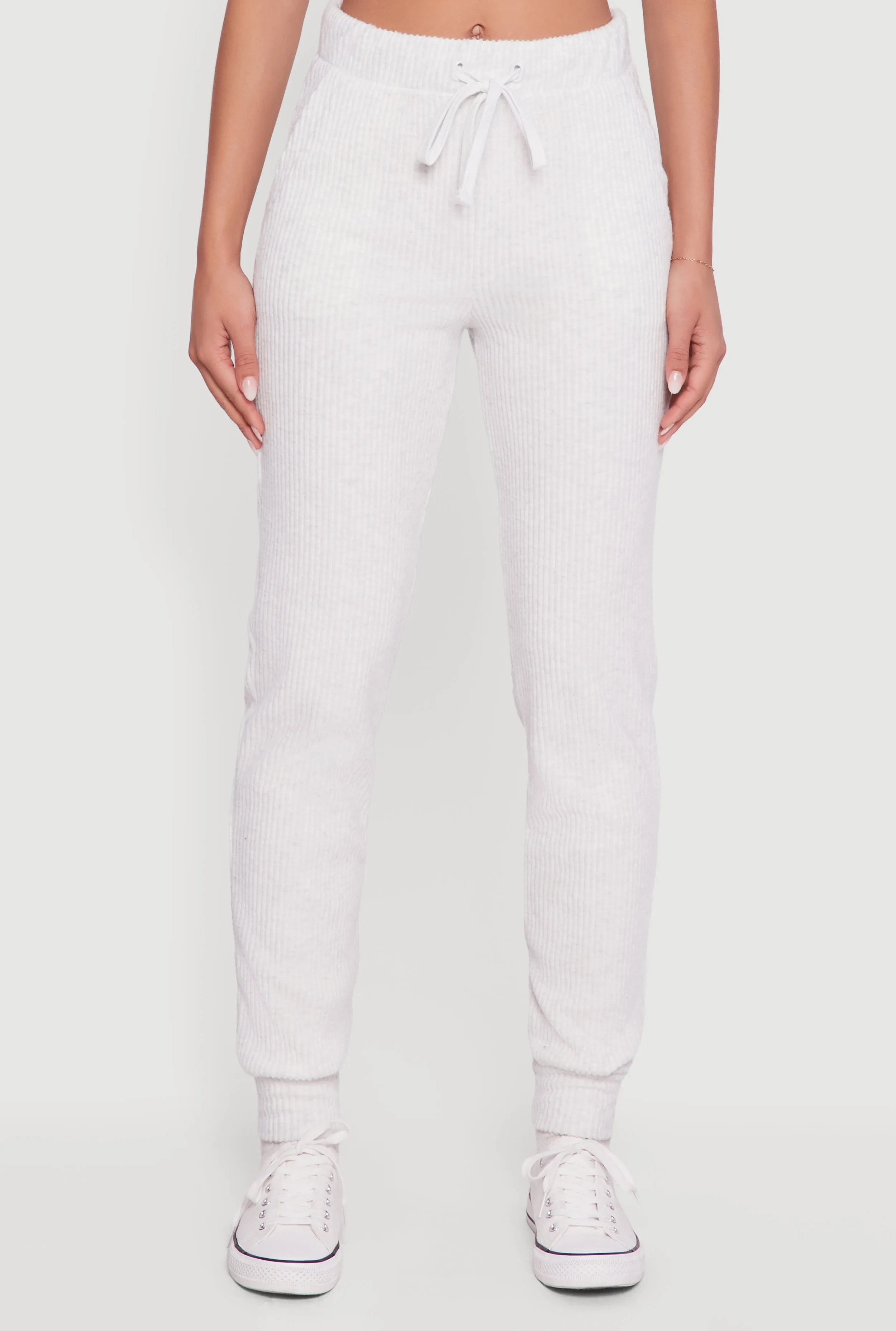 Brushed Rib Knit Drawstring Waist Joggers sold by Rainbow product image thumbnail 3