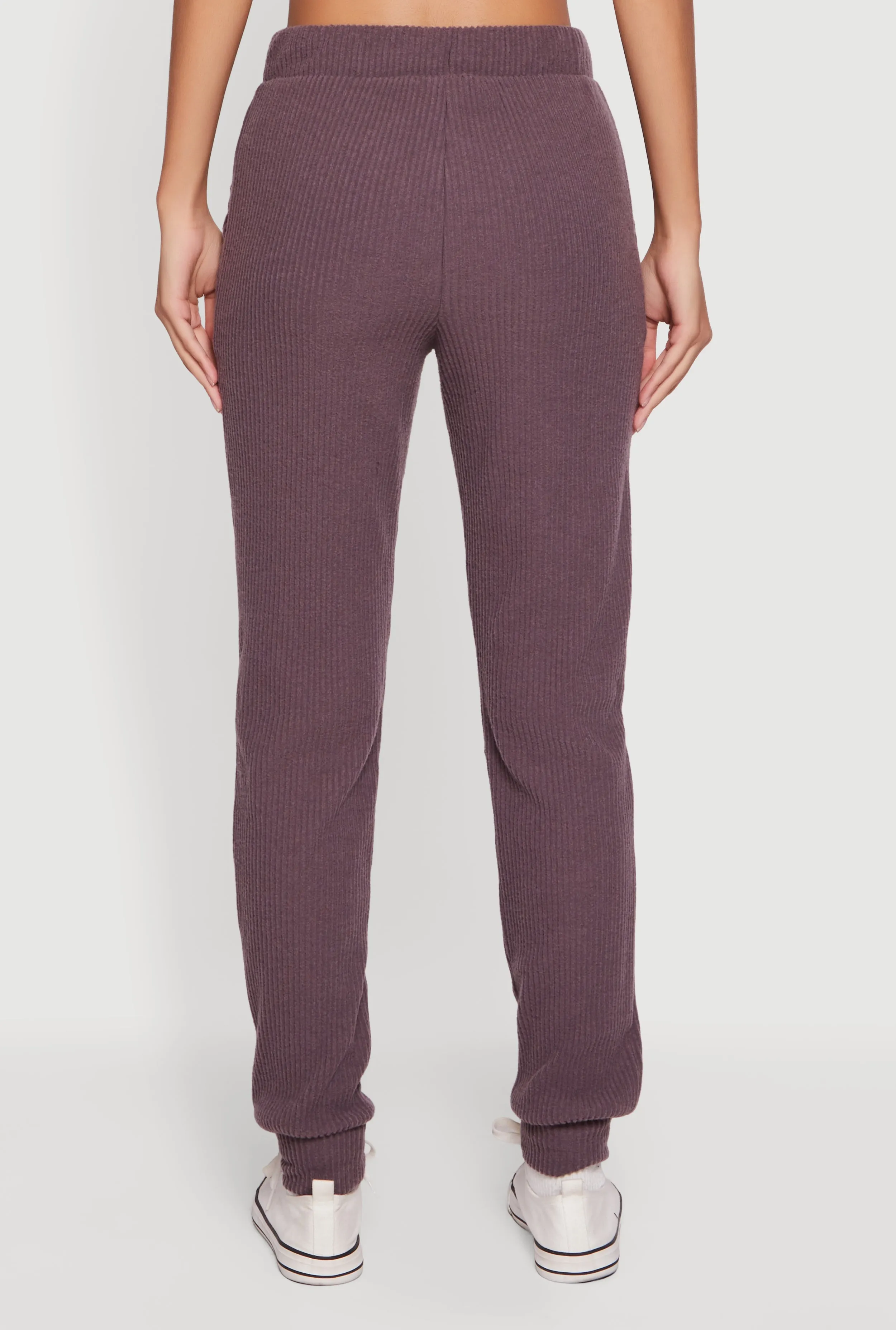Brushed Rib Knit Drawstring Waist Joggers sold by Rainbow product image thumbnail 5