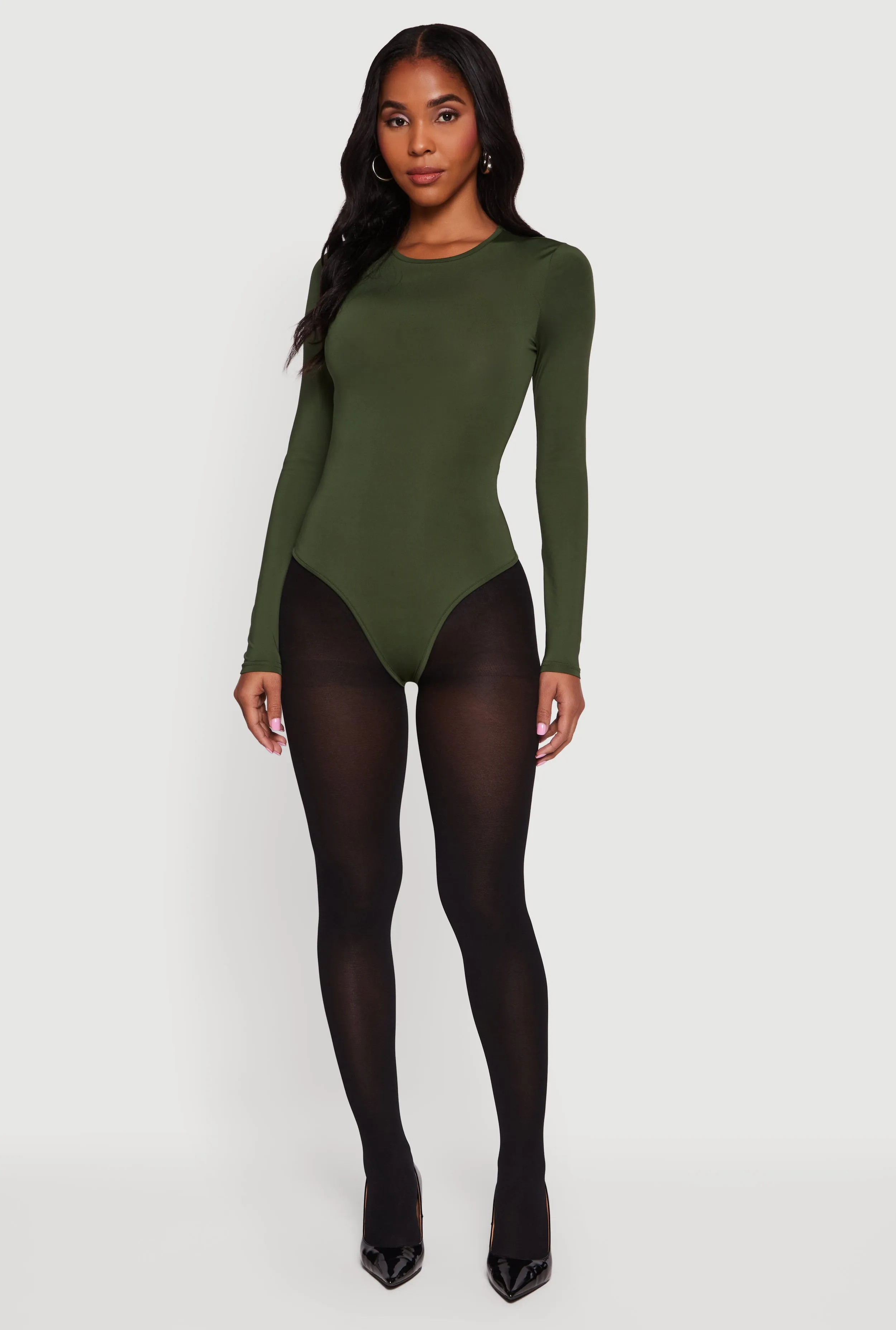Long Sleeve Crew Neck Bodysuit sold by Rainbow product image thumbnail 4