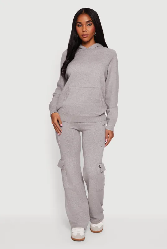 Drawstring Waist Straight Leg Utility Sweatpants sold by Rainbow