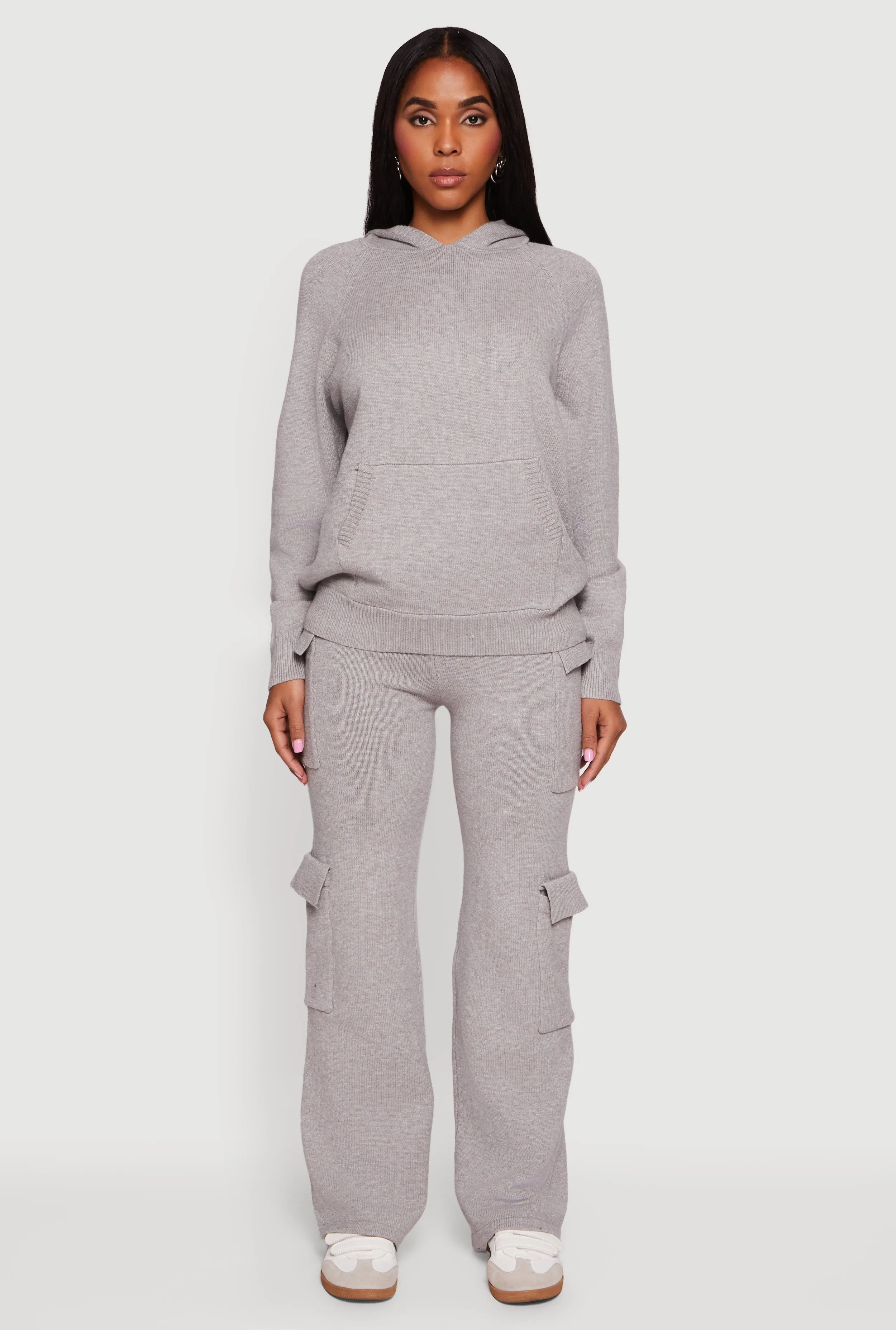 Drawstring Waist Straight Leg Utility Sweatpants sold by Rainbow product image thumbnail 2