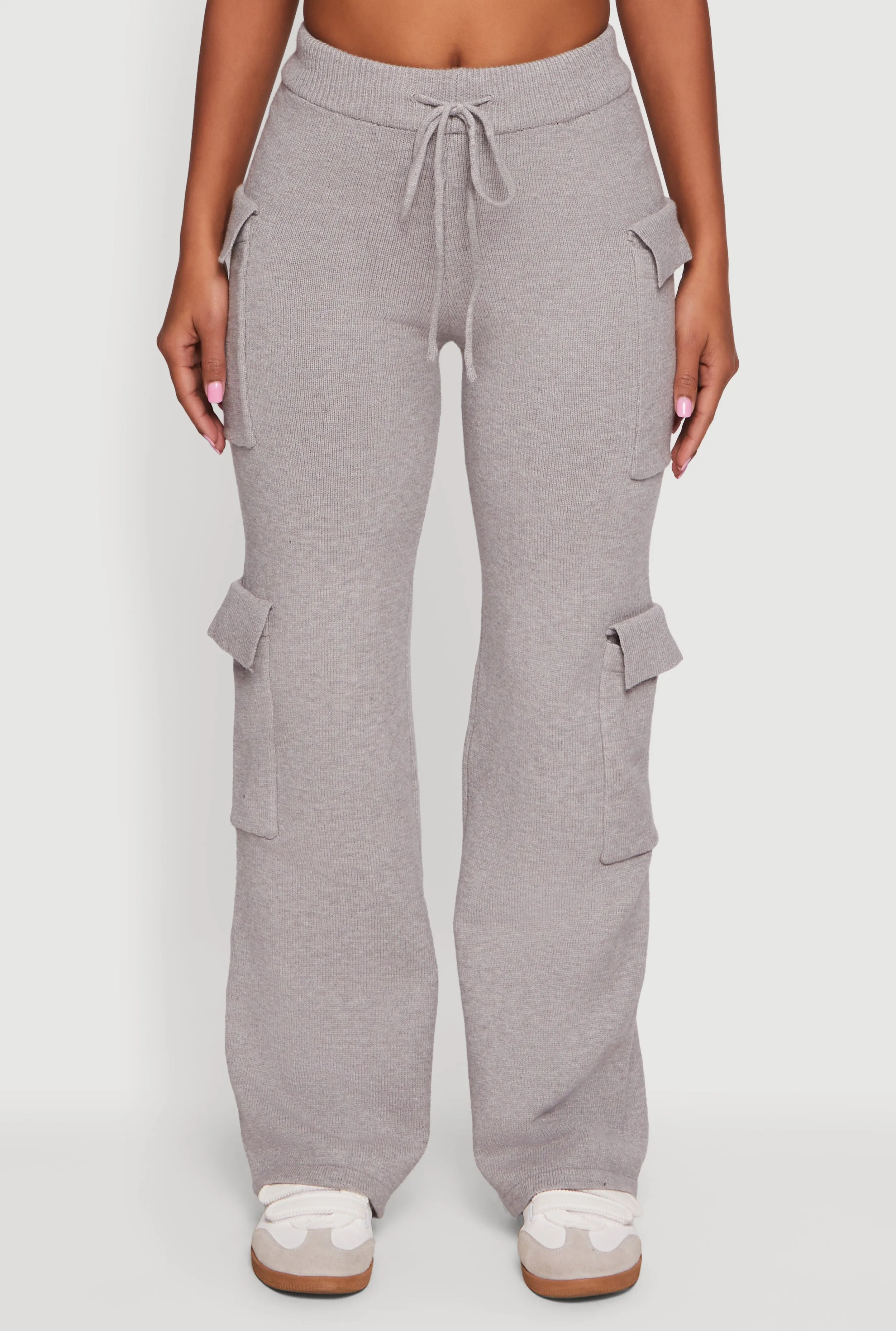 Drawstring Waist Straight Leg Utility Sweatpants sold by Rainbow product image thumbnail 3