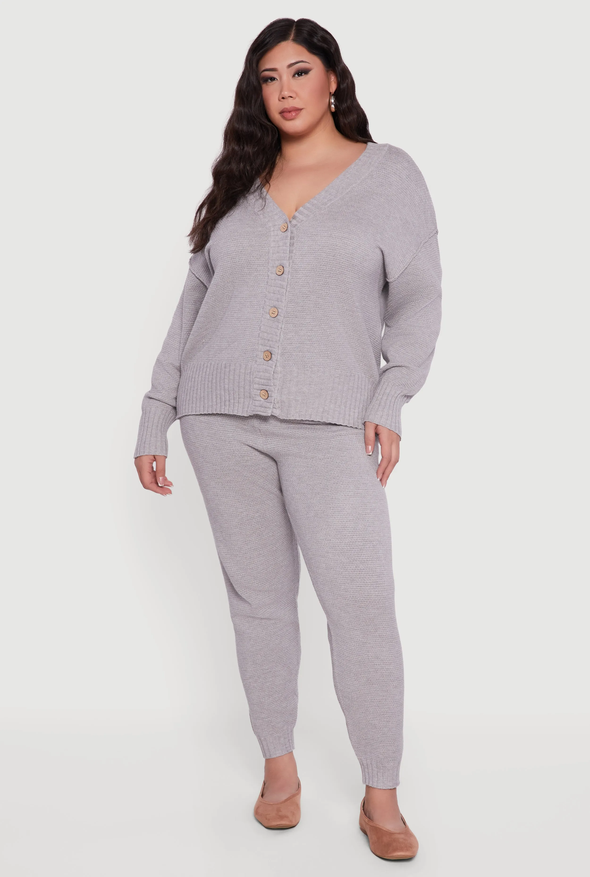 Plus Size High Waisted Knit Joggers sold by Rainbow product image thumbnail 3
