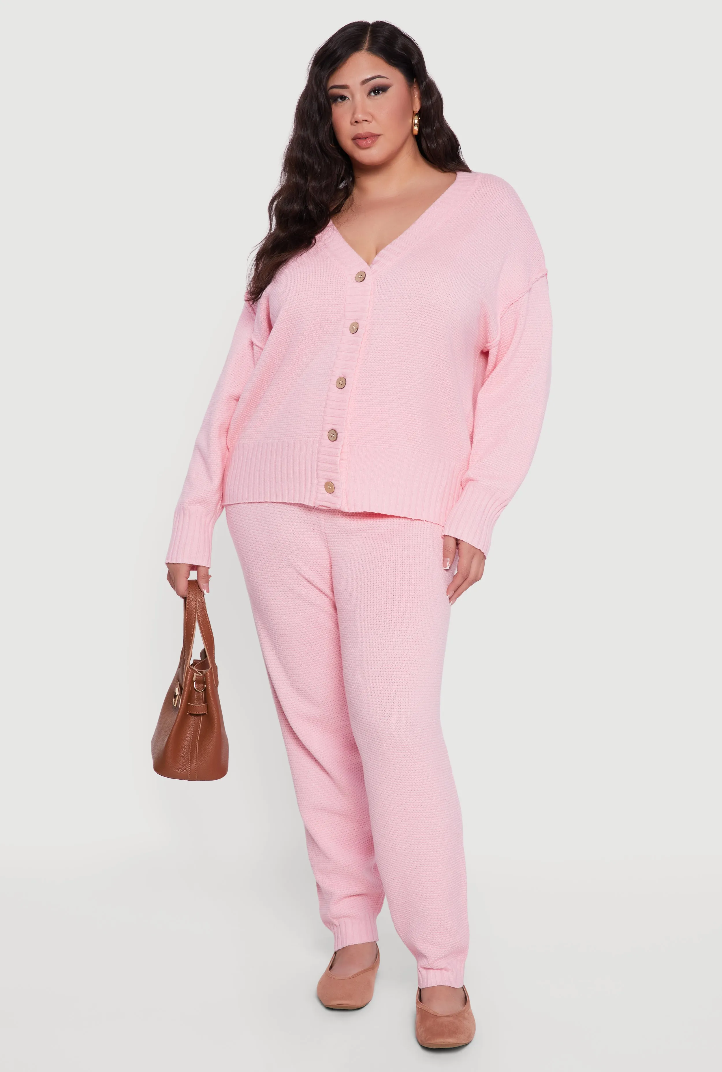 Plus Size High Waisted Knit Joggers sold by Rainbow product image thumbnail 4