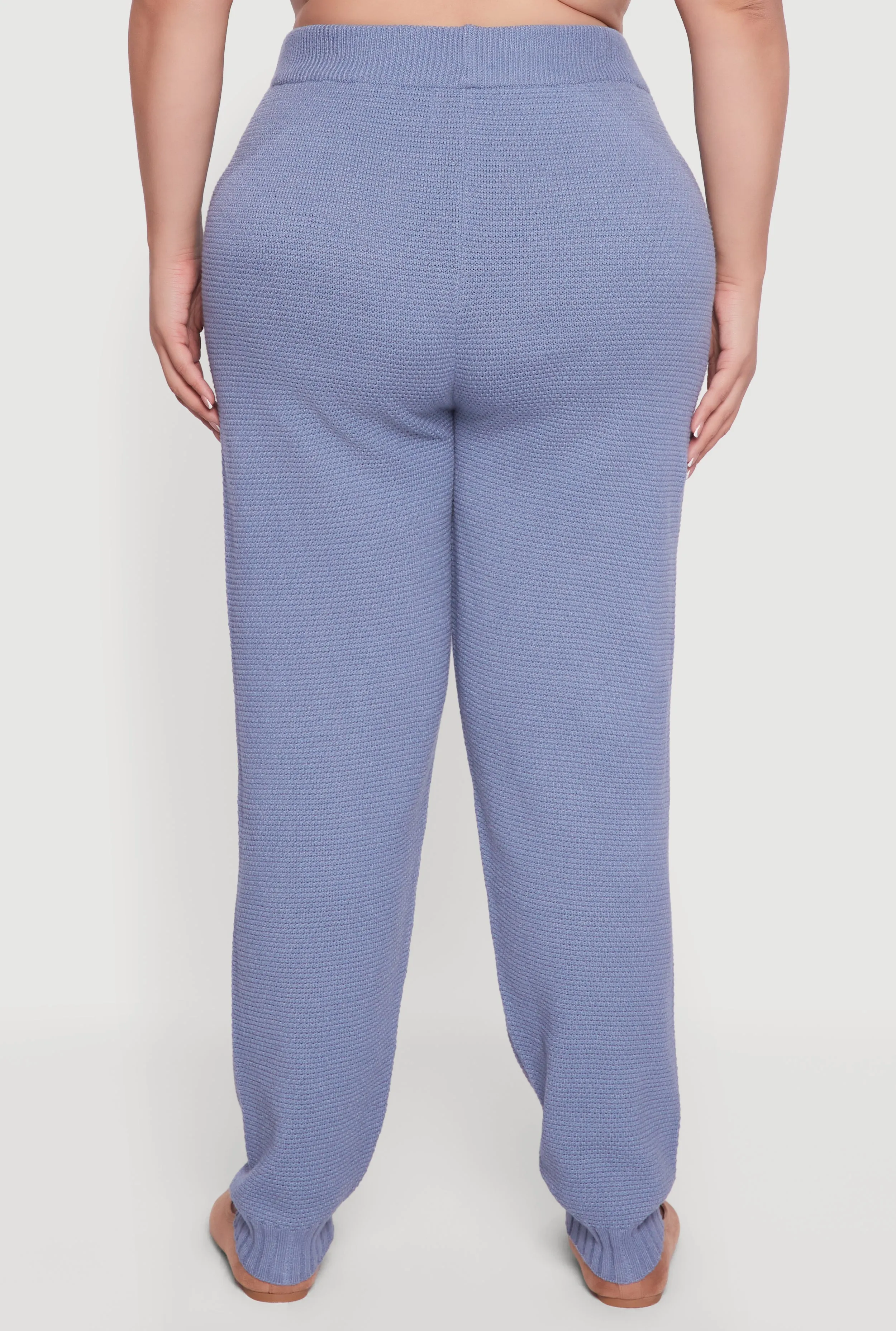 Plus Size High Waisted Knit Joggers sold by Rainbow product image thumbnail 5