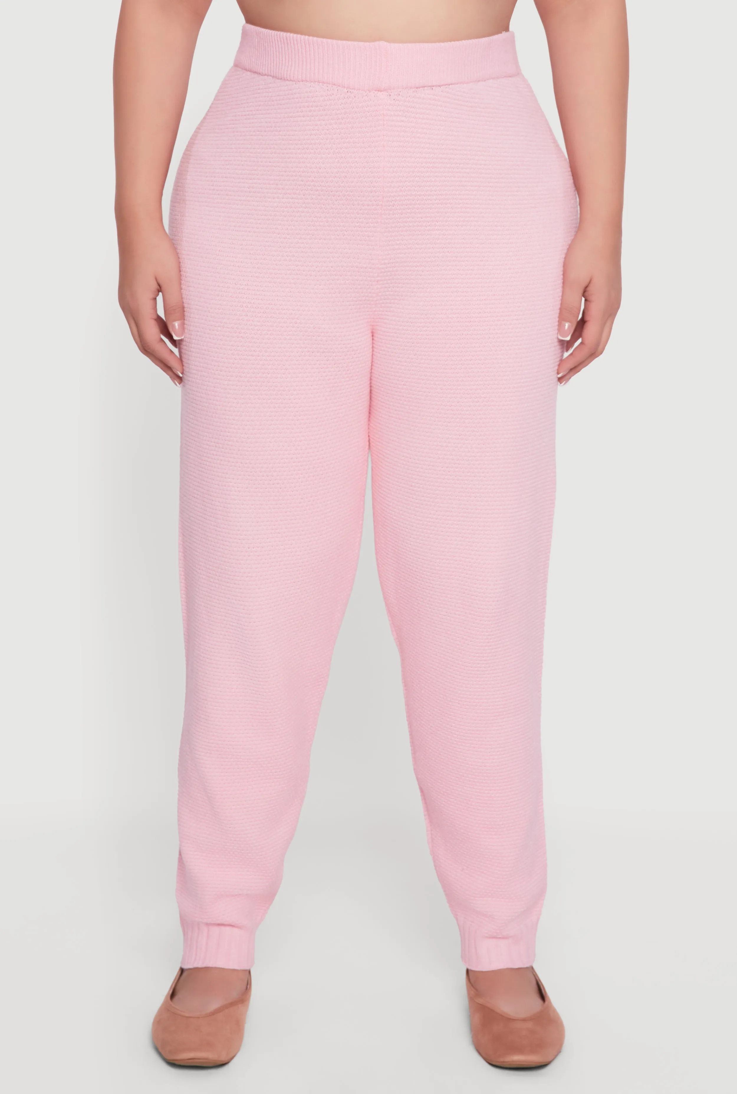 Plus Size High Waisted Knit Joggers sold by Rainbow product image thumbnail 3