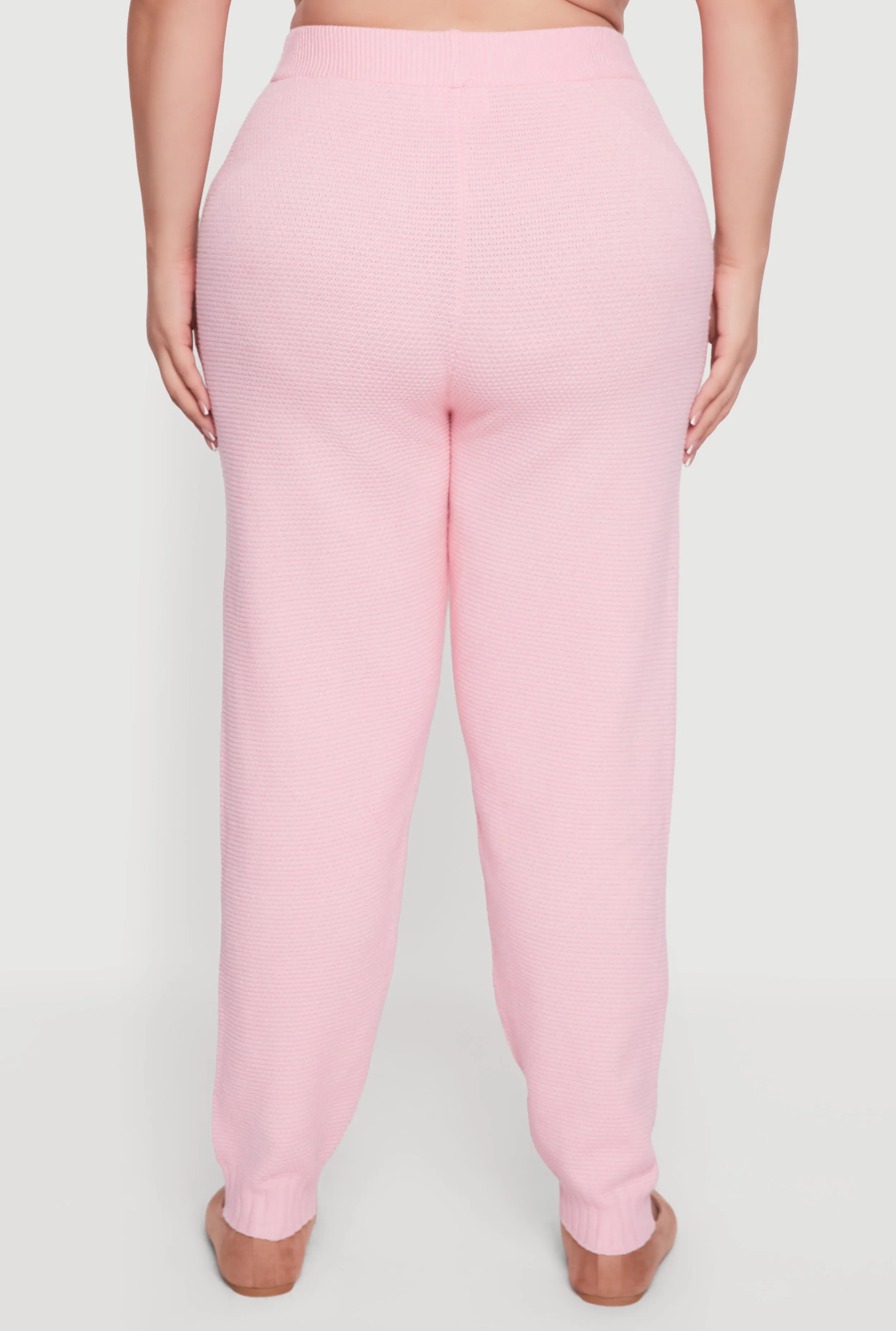 Plus Size High Waisted Knit Joggers sold by Rainbow product image thumbnail 5