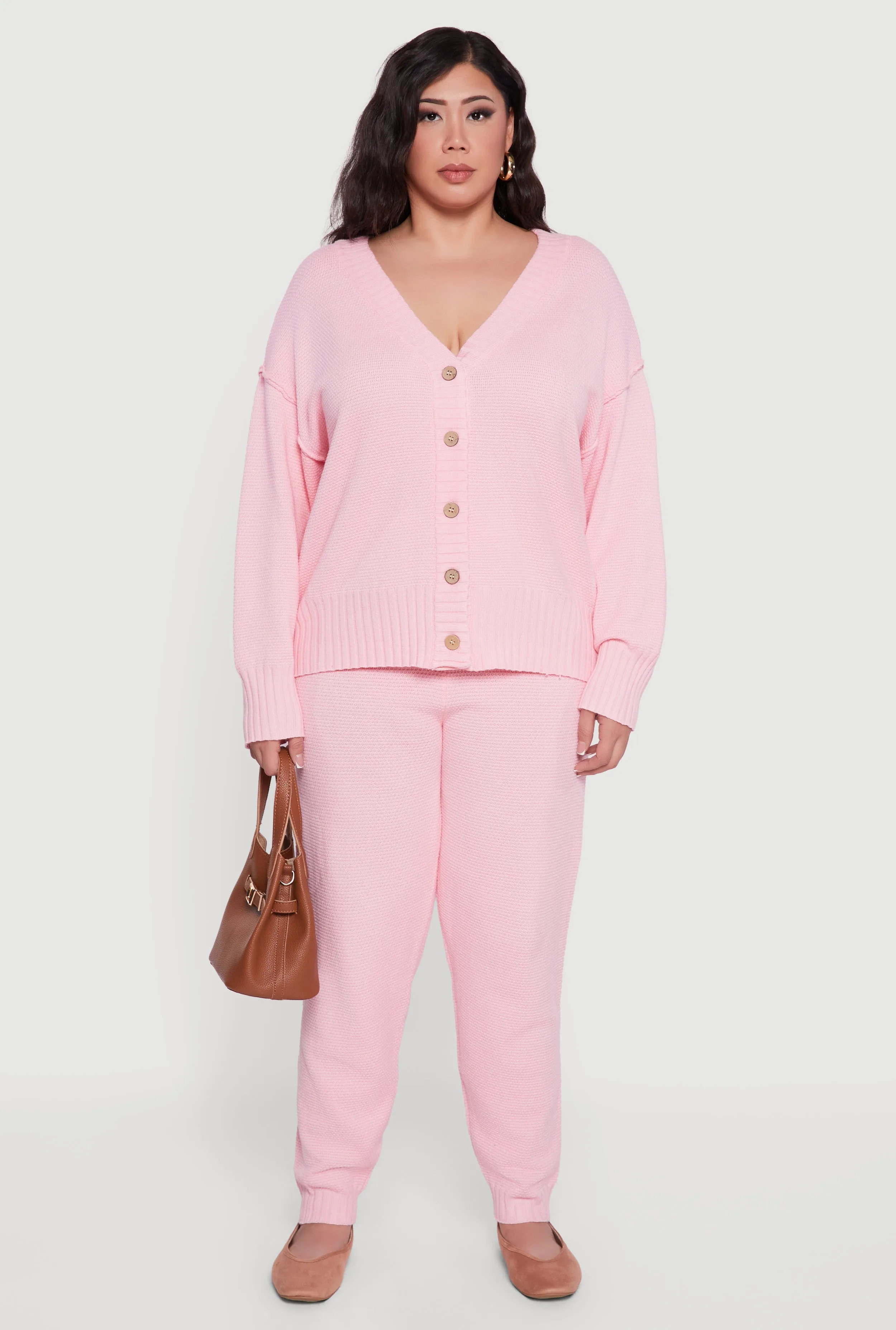 Plus Size High Waisted Knit Joggers sold by Rainbow product image thumbnail 2