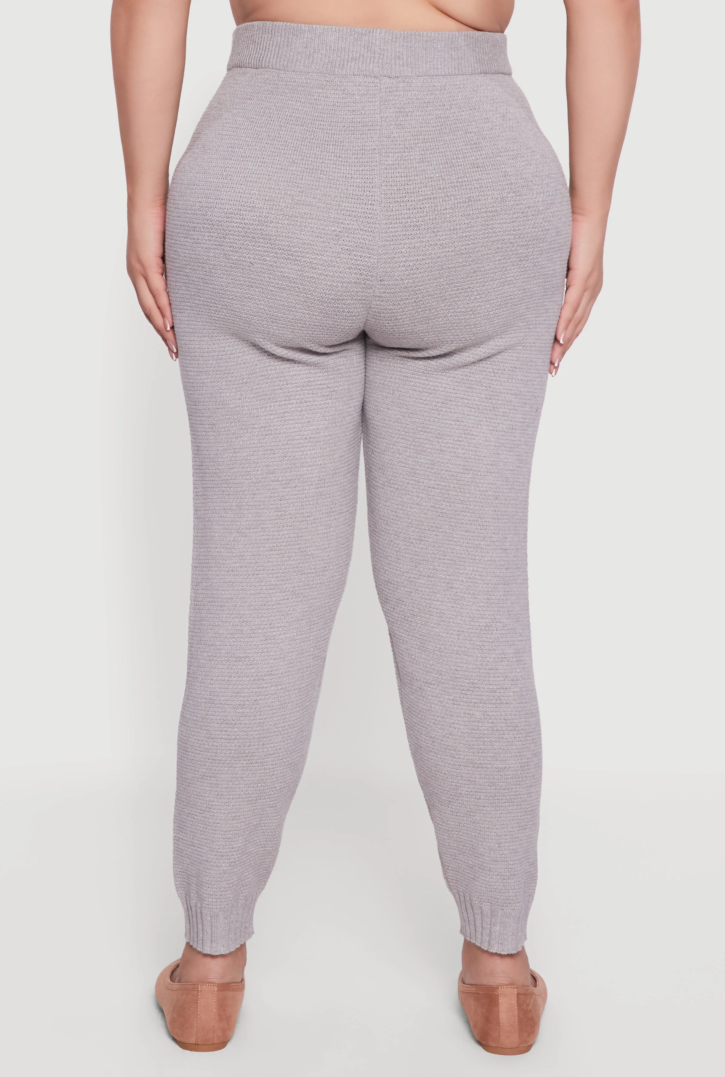 Plus Size High Waisted Knit Joggers sold by Rainbow product image thumbnail 5