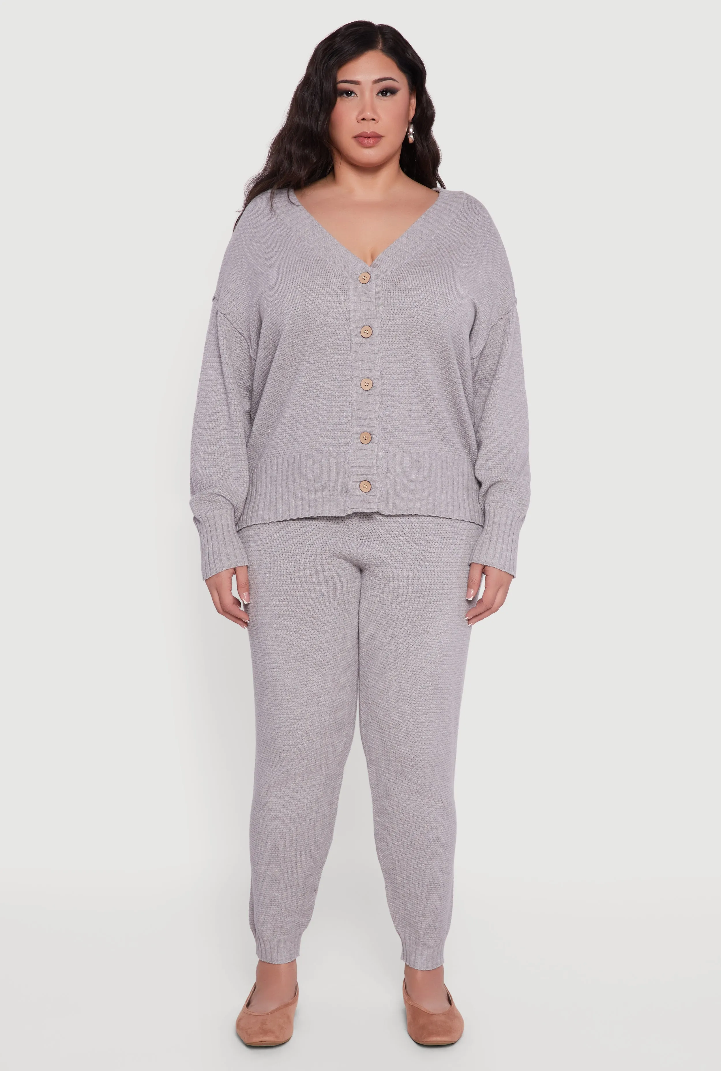 Plus Size High Waisted Knit Joggers sold by Rainbow product image thumbnail 2