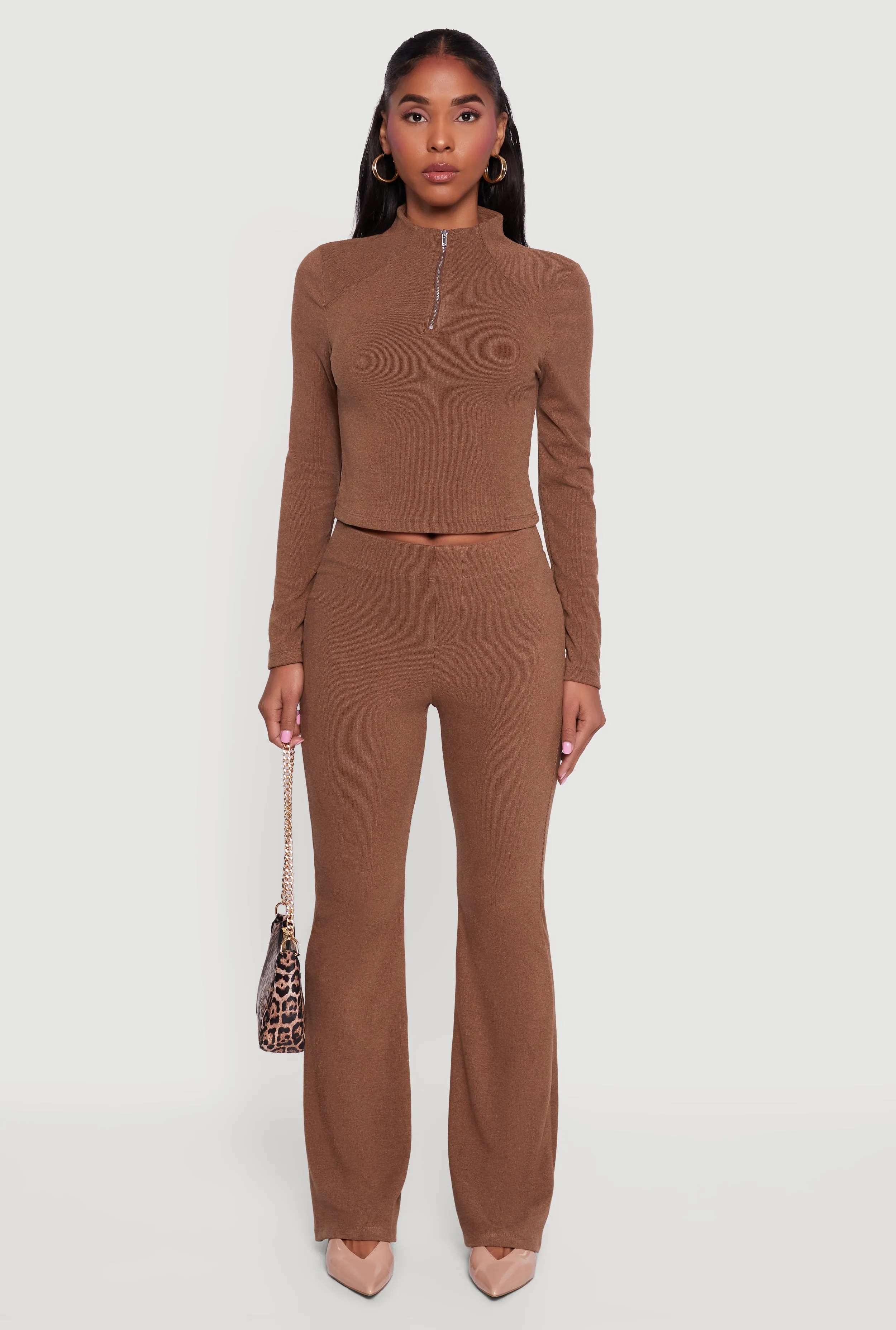 Brushed Knit Straight Leg Pants sold by Rainbow