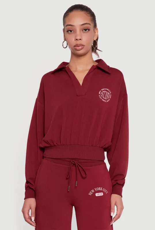 Cropped Brooklyn NY Graphic Sweatshirt sold by Rainbow